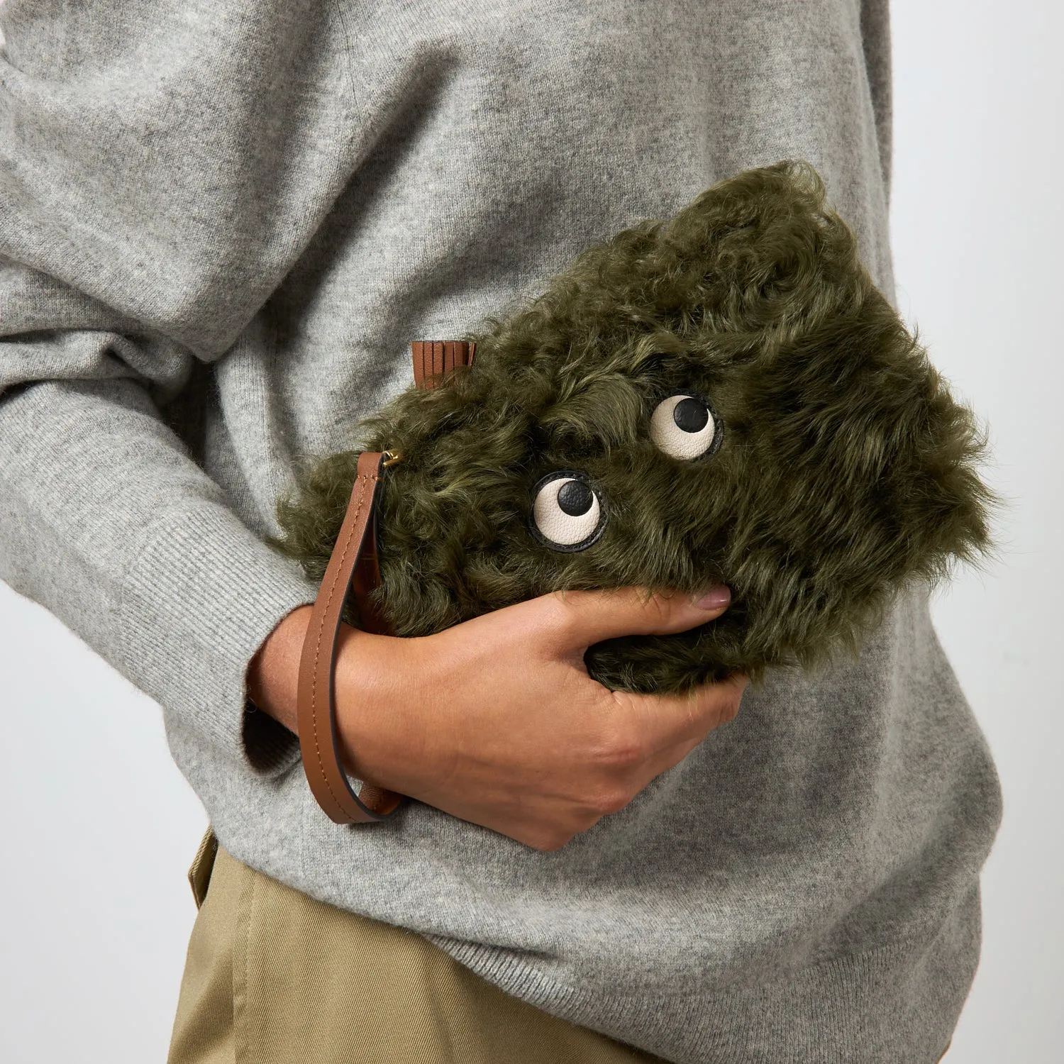Shearling Eyes Clutch sold by Anya Hindmarch product image thumbnail 2