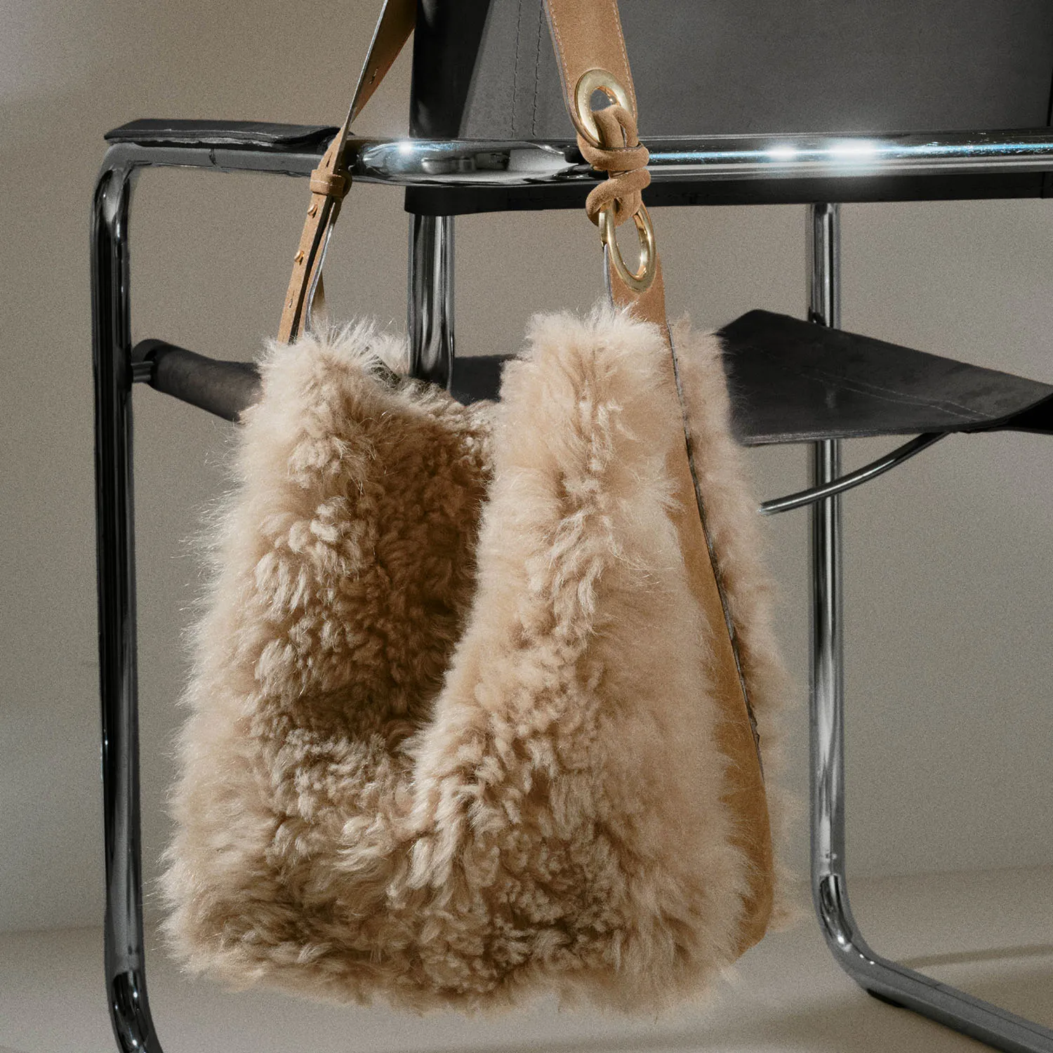 Ringo Shearling Shoulder Bag sold by Anya Hindmarch product image thumbnail 3