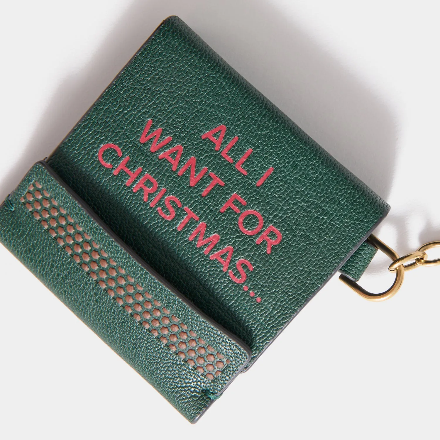 Charm Christmas in Midnight Green Shiny Capra sold by Anya Hindmarch product image thumbnail 2