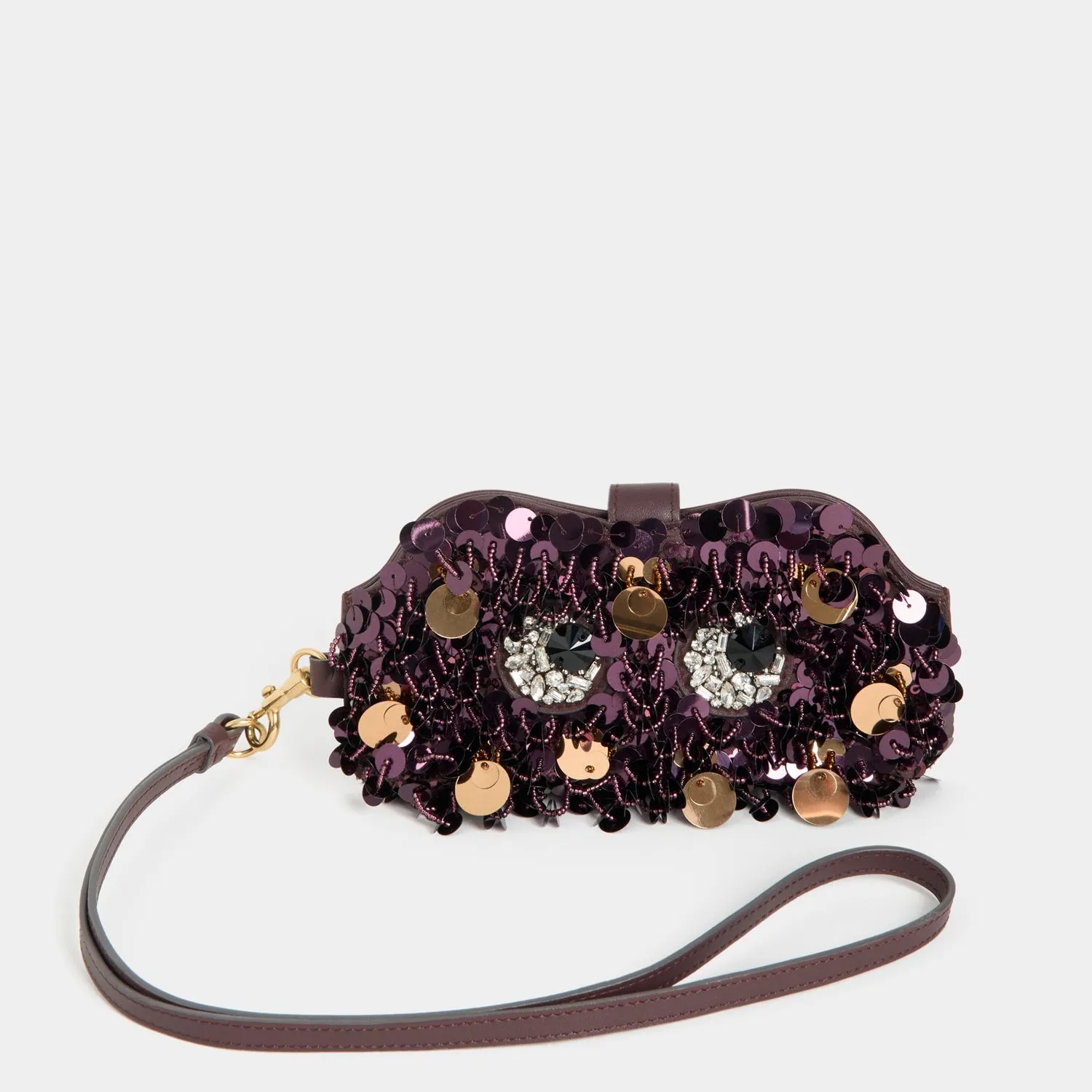 Embellished Eyes Glasses Pouch sold by Anya Hindmarch