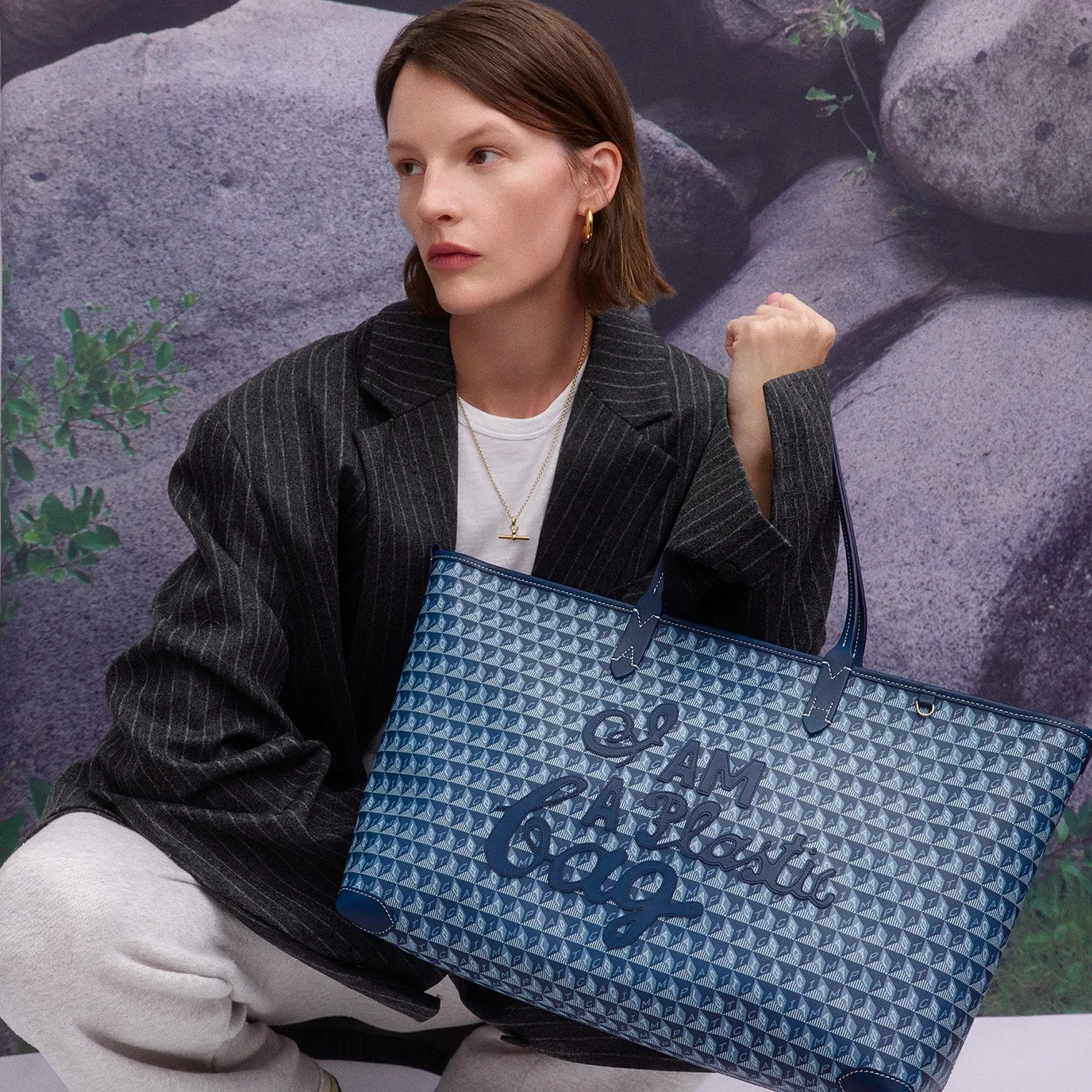 I Am A Plastic Bag Zipped Tote sold by Anya Hindmarch product image thumbnail 2