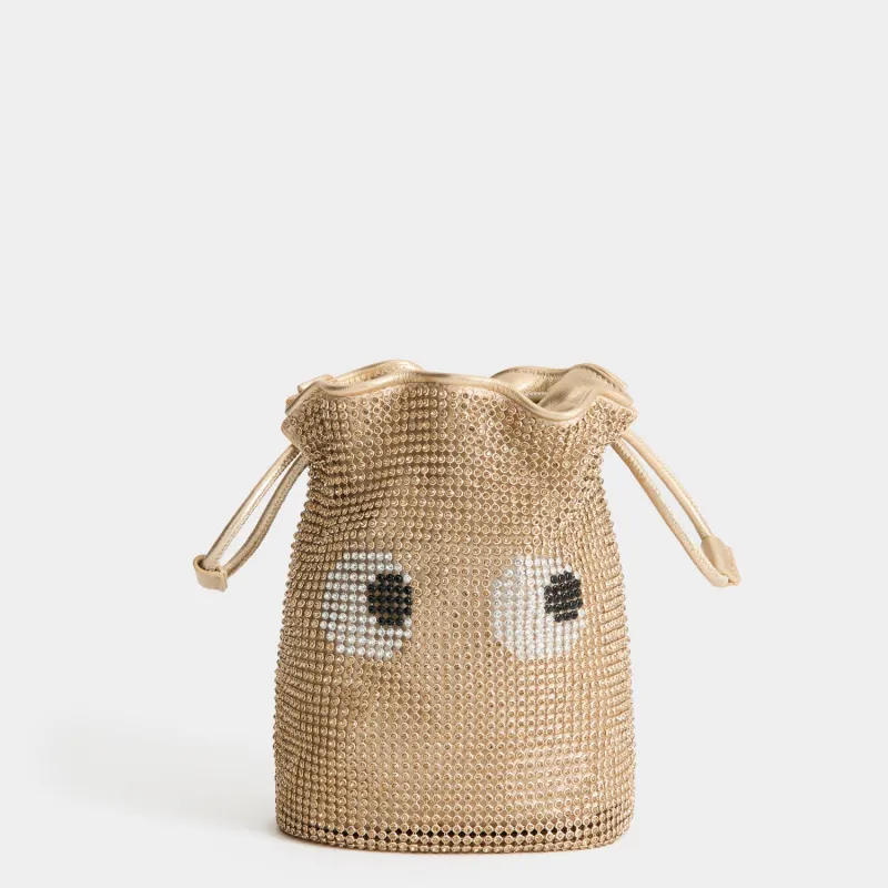 Eyes Crystal Drawstring Pouch sold by Anya Hindmarch