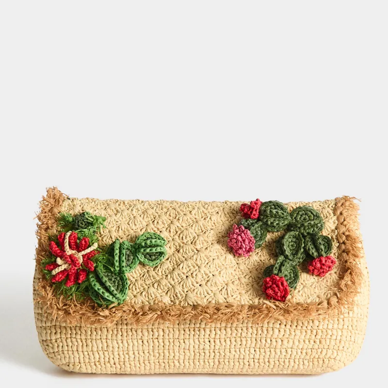 Raffia Cactus Clutch made by Anya Hindmarch