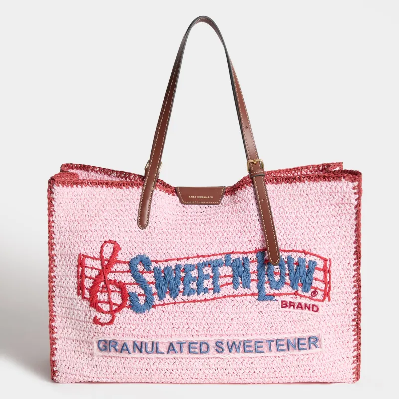 Anya Brands Sweet’N Low Raffia E/W Tote made by Anya Hindmarch