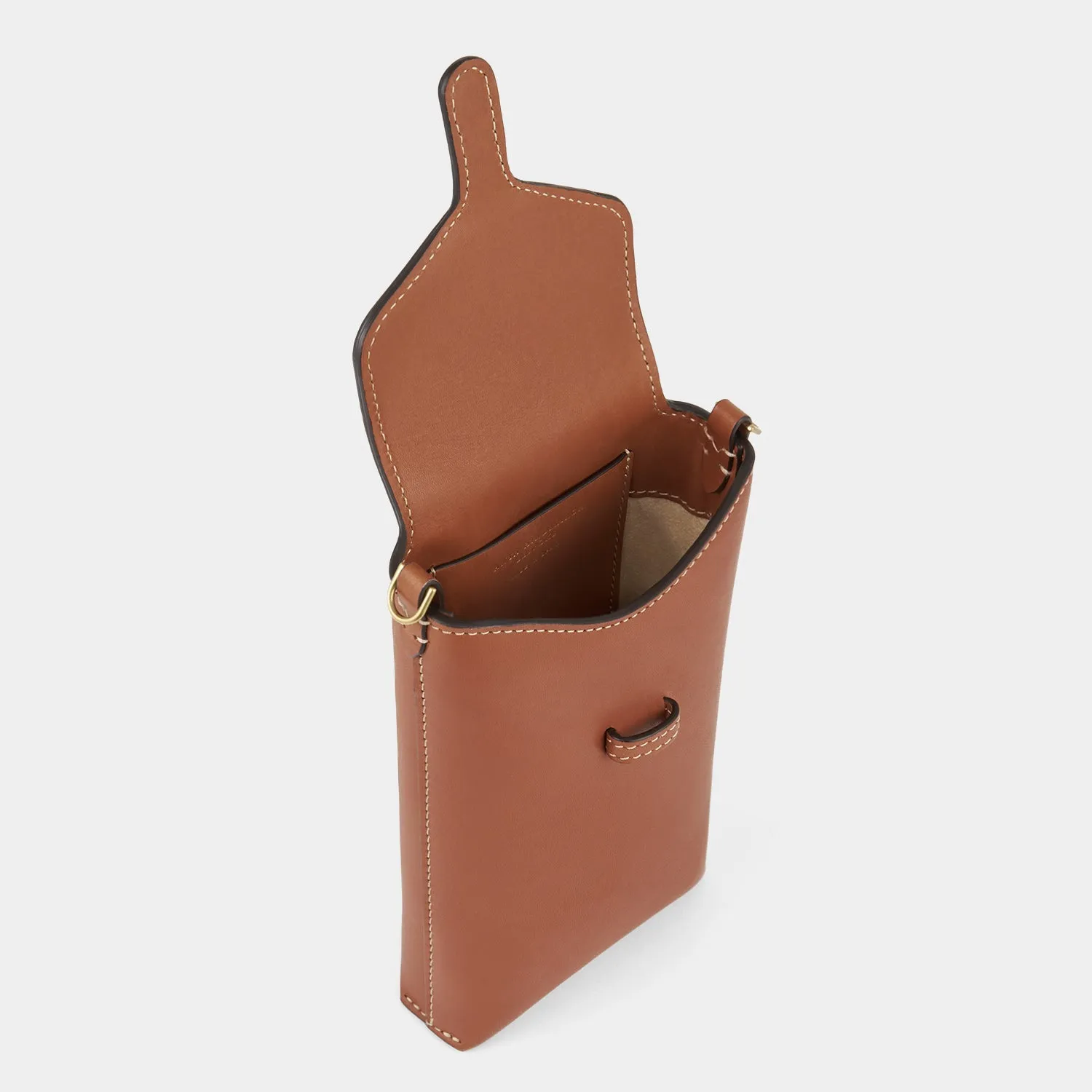Bespoke Phone Pouch on Strap in Tan Butter sold by Anya Hindmarch product image thumbnail 5