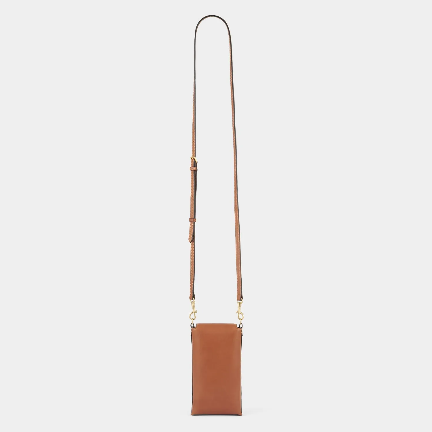 Bespoke Phone Pouch on Strap in Tan Butter sold by Anya Hindmarch product image thumbnail 4