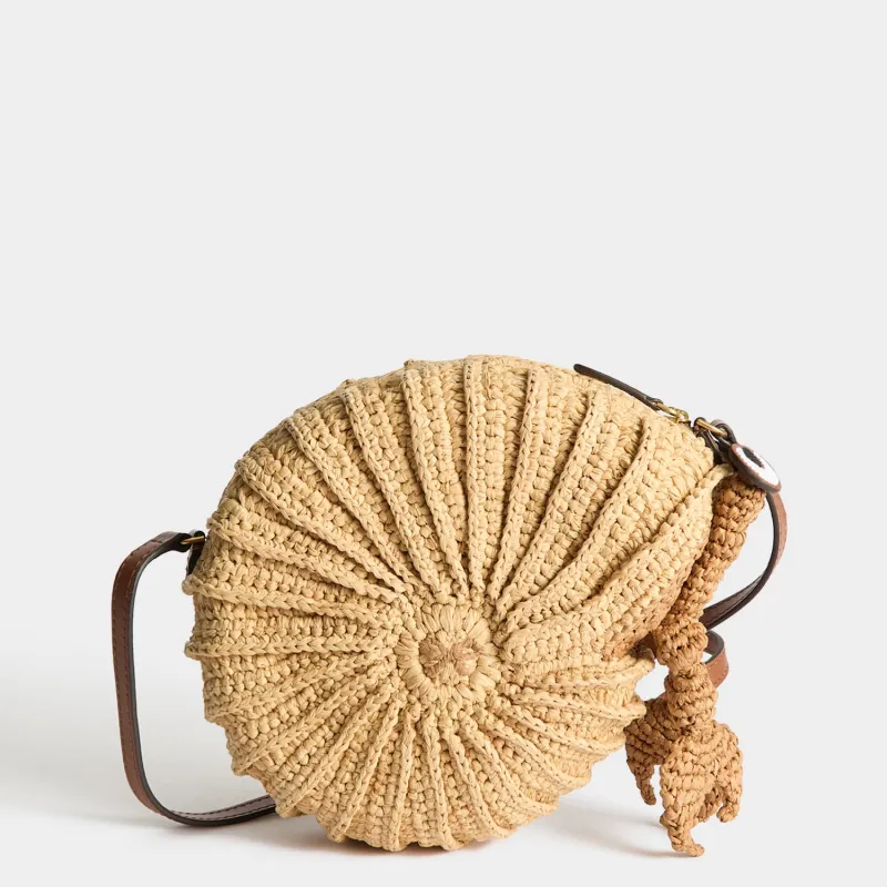Raffia Hermit Crab Cross-body made by Anya Hindmarch