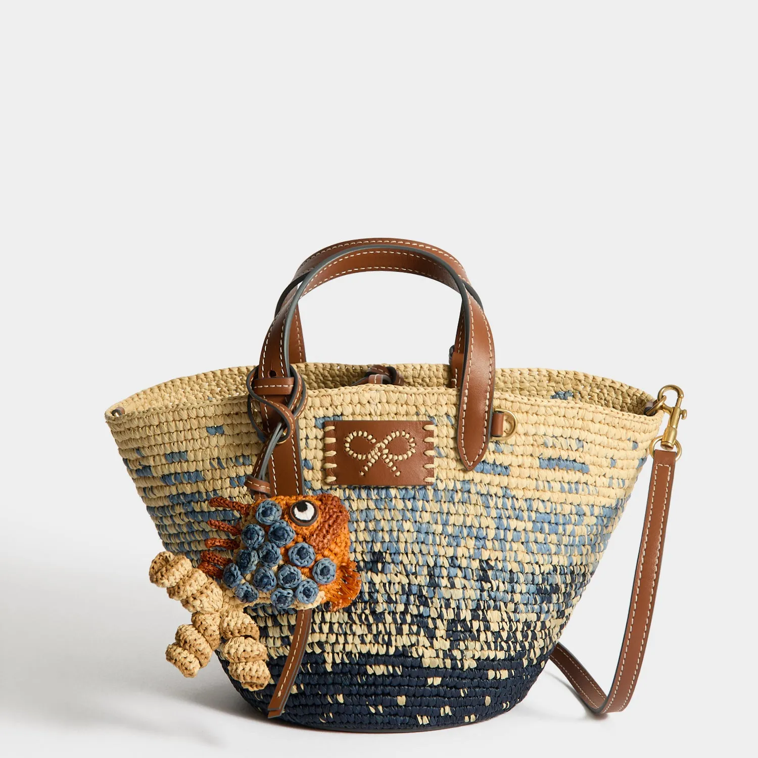 Raffia Dégradé Small Round Basket sold by Anya Hindmarch
