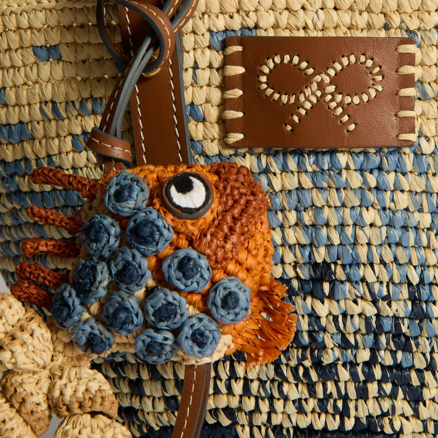 Raffia Dégradé Small Round Basket sold by Anya Hindmarch product image thumbnail 5