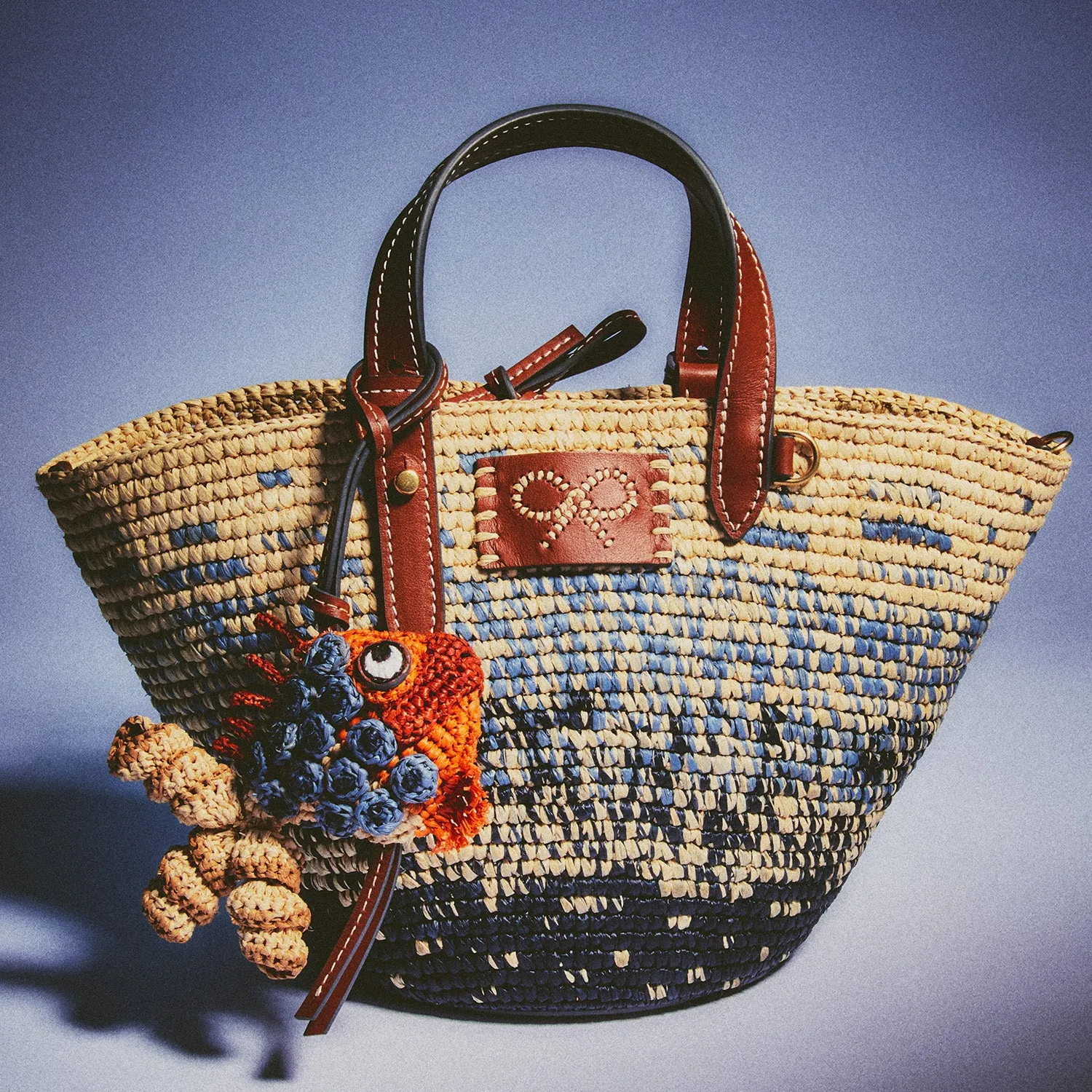 Raffia Dégradé Small Round Basket sold by Anya Hindmarch product image thumbnail 2