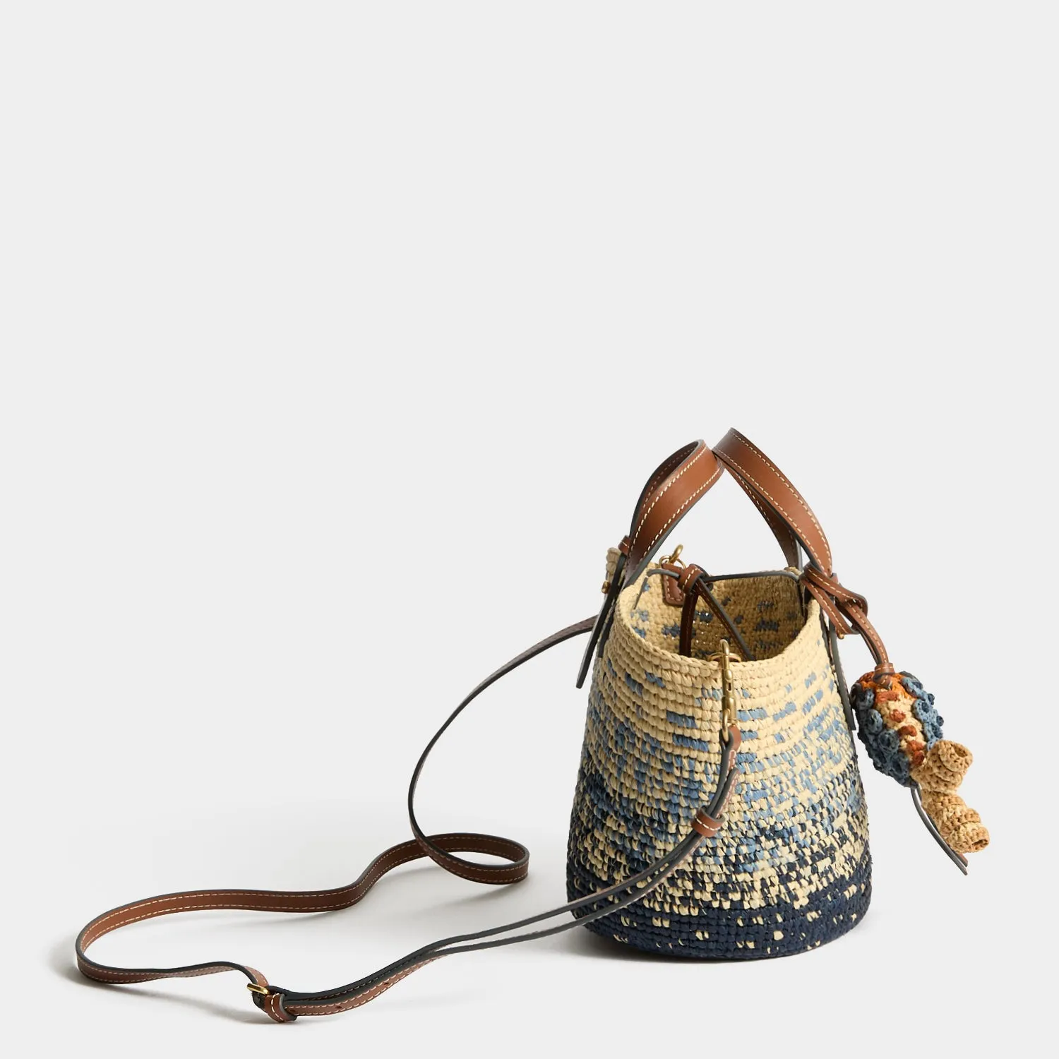 Raffia Dégradé Small Round Basket sold by Anya Hindmarch product image thumbnail 3