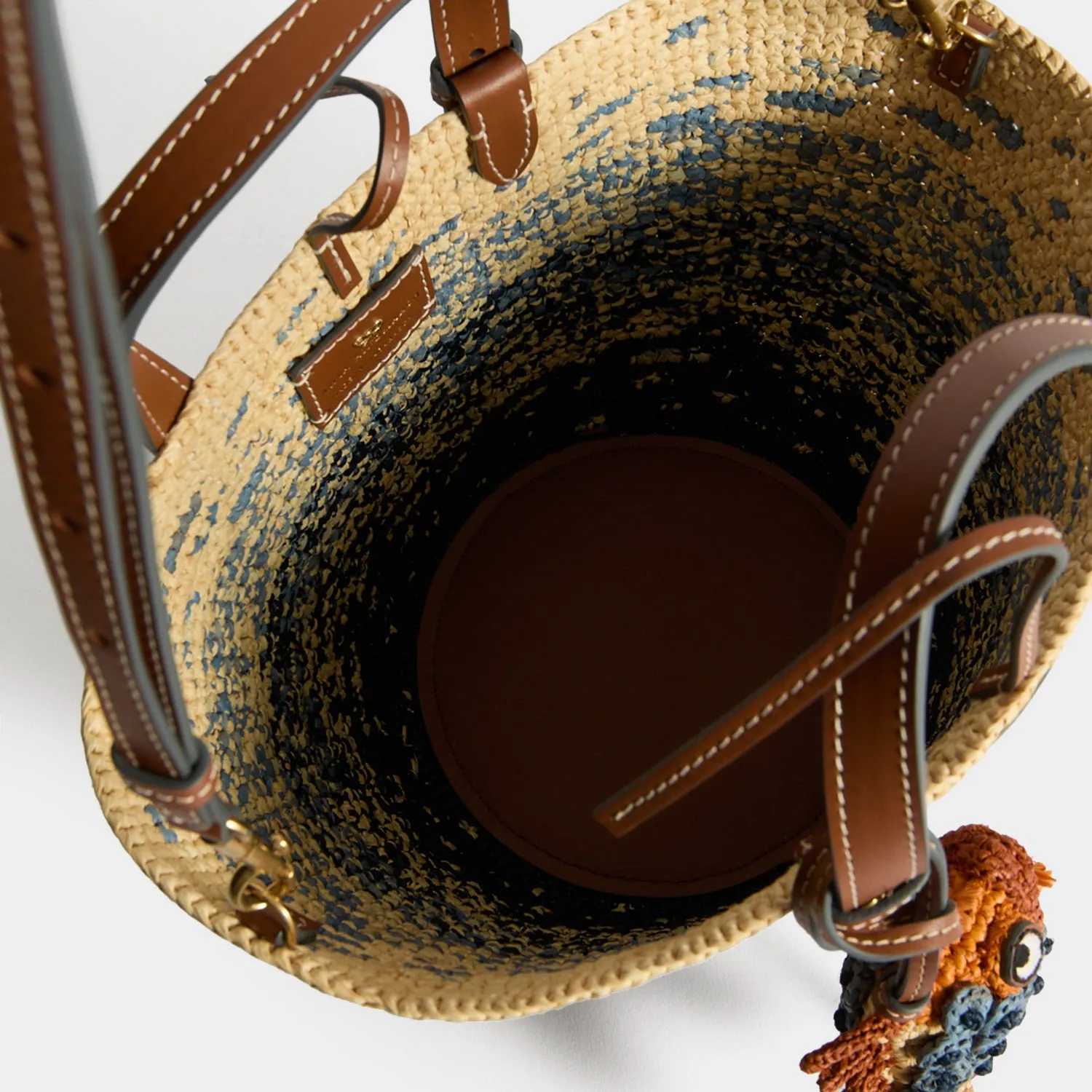 Raffia Dégradé Small Round Basket sold by Anya Hindmarch product image thumbnail 4