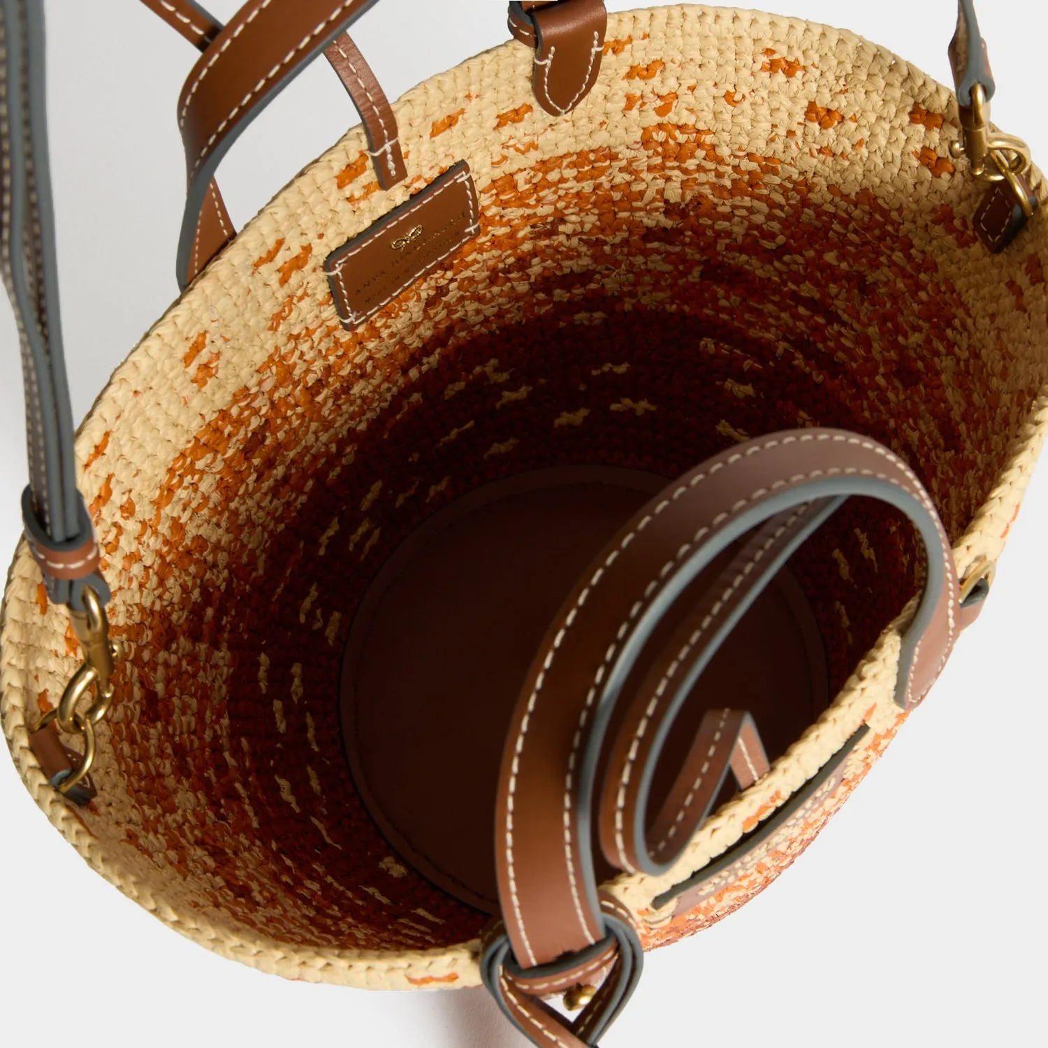 Raffia Dégradé Small Round Basket sold by Anya Hindmarch product image thumbnail 4