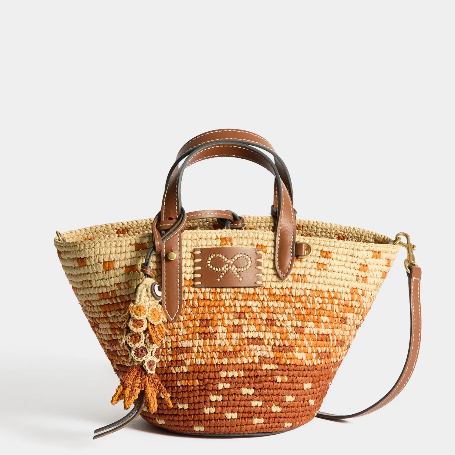 Raffia Dégradé Small Round Basket sold by Anya Hindmarch