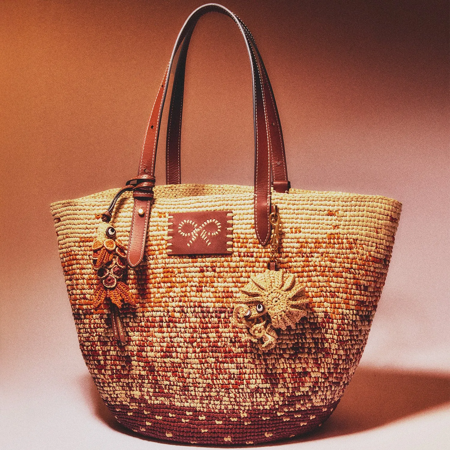 Raffia Dégradé Large Round Basket sold by Anya Hindmarch product image thumbnail 2