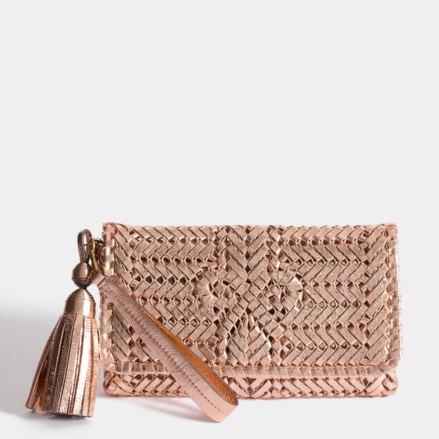 Neeson Tassel Clutch sold by Anya Hindmarch