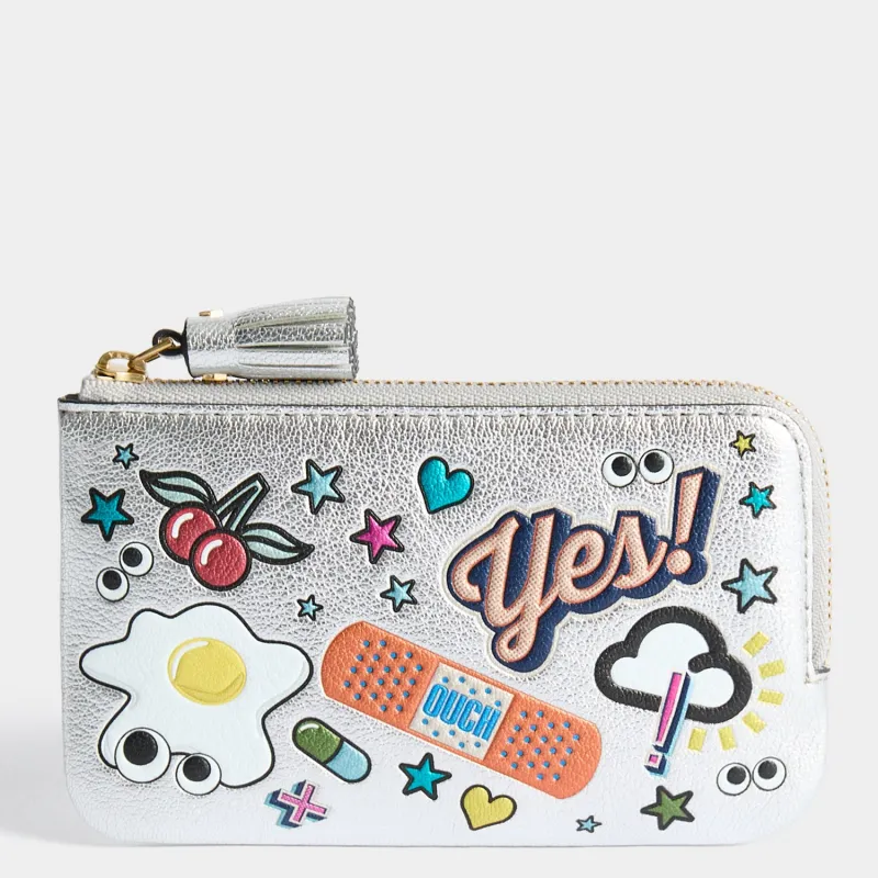 All Over Stickers Small Zip Loose Pocket made by Anya Hindmarch