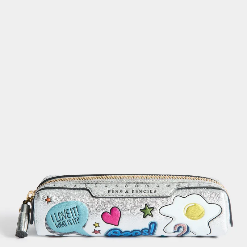 All Over Stickers Pencil Case made by Anya Hindmarch