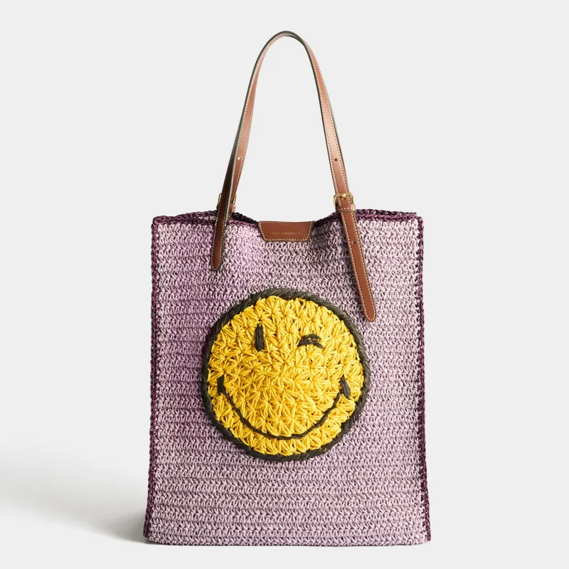 N/S Paper Raffia Wink Tote made by Anya Hindmarch