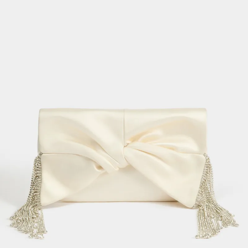 Crystal Fringes Bow Clutch made by Anya Hindmarch