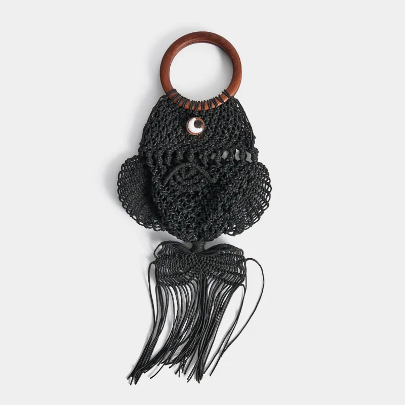 Macrame Fish Clutch made by Anya Hindmarch