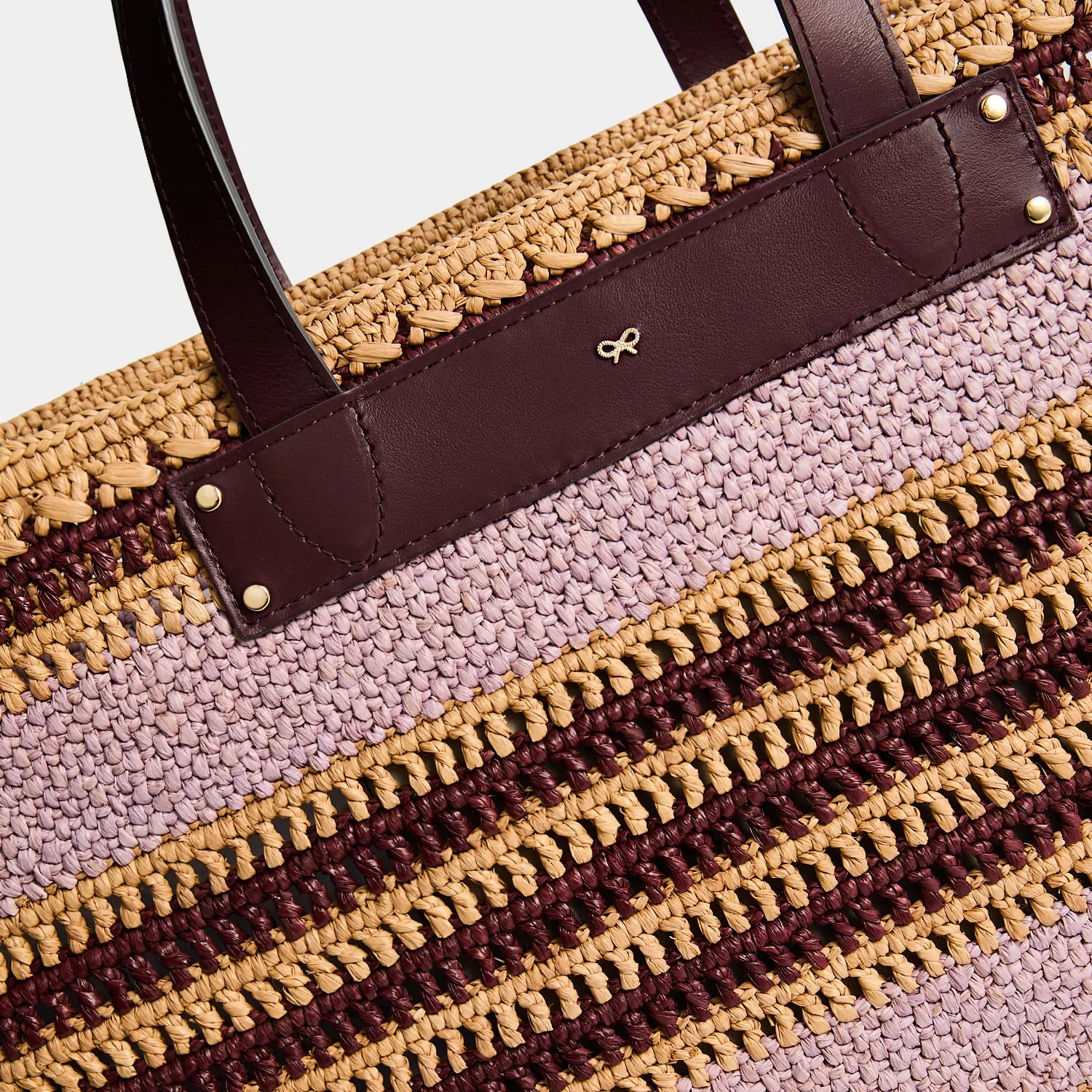 E/W Raffia Stripe Tote sold by Anya Hindmarch product image thumbnail 5