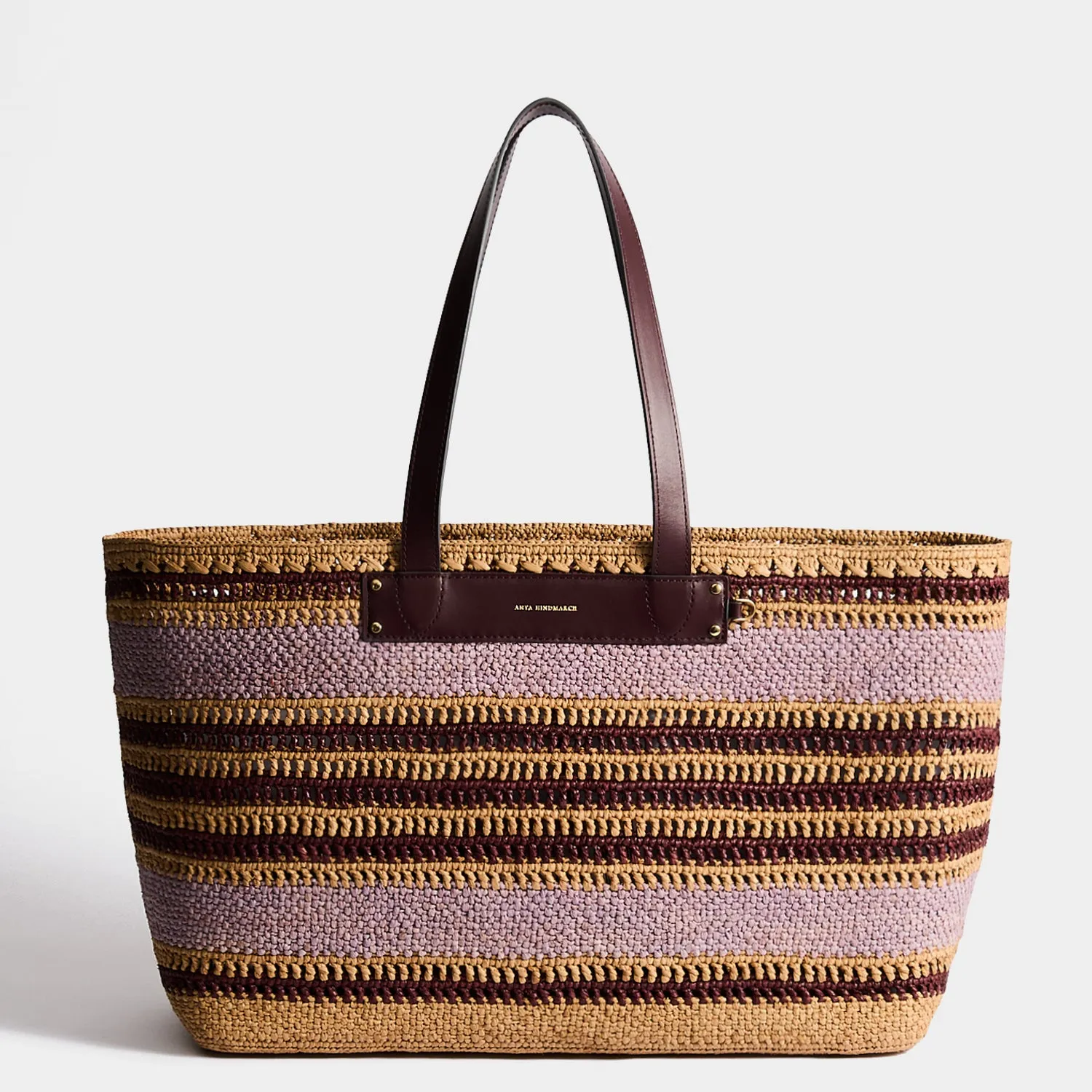 E/W Raffia Stripe Tote sold by Anya Hindmarch