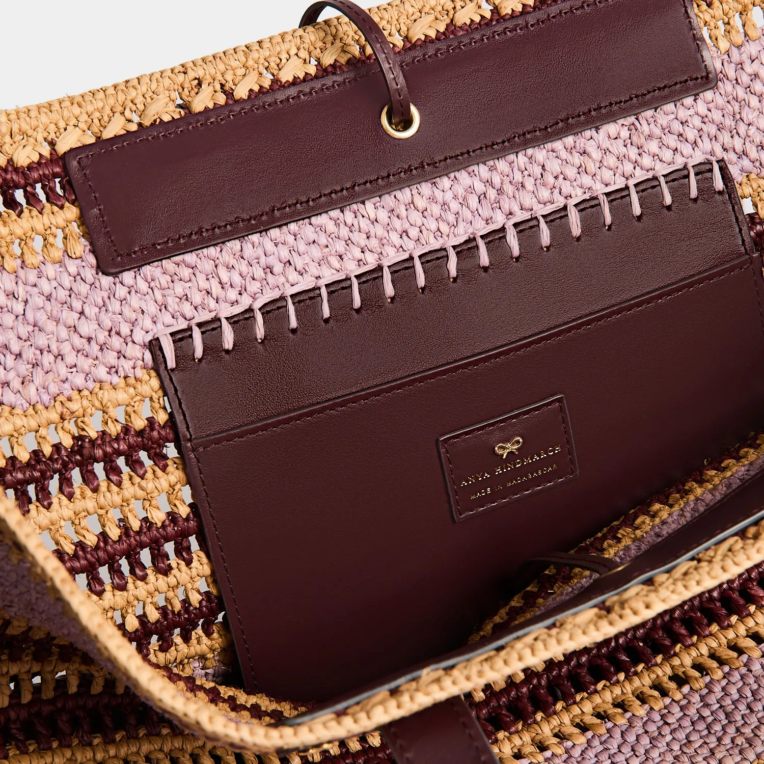 E/W Raffia Stripe Tote sold by Anya Hindmarch product image thumbnail 3