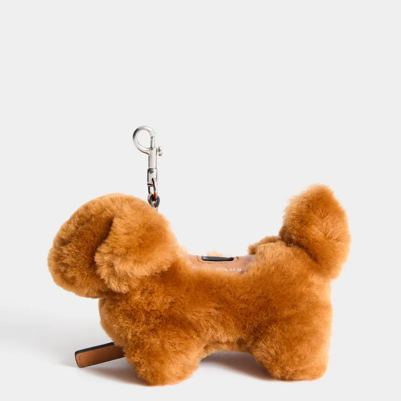 Shearling Dog Poo Bag Charm made by Anya Hindmarch