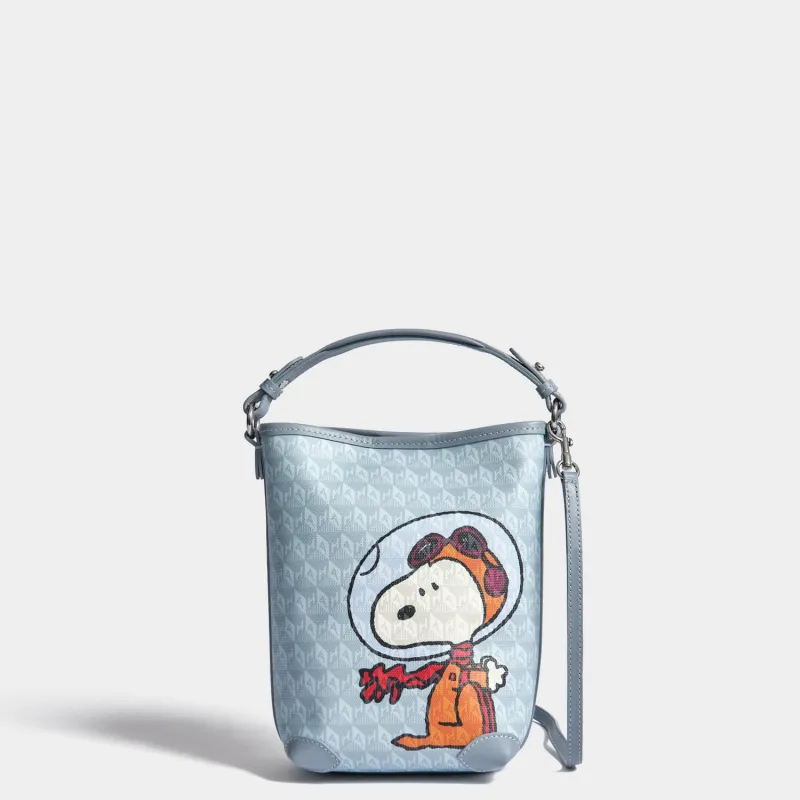 Peanuts Space Snoopy I Am A Plastic Bag Mini Bucket made by Anya Hindmarch