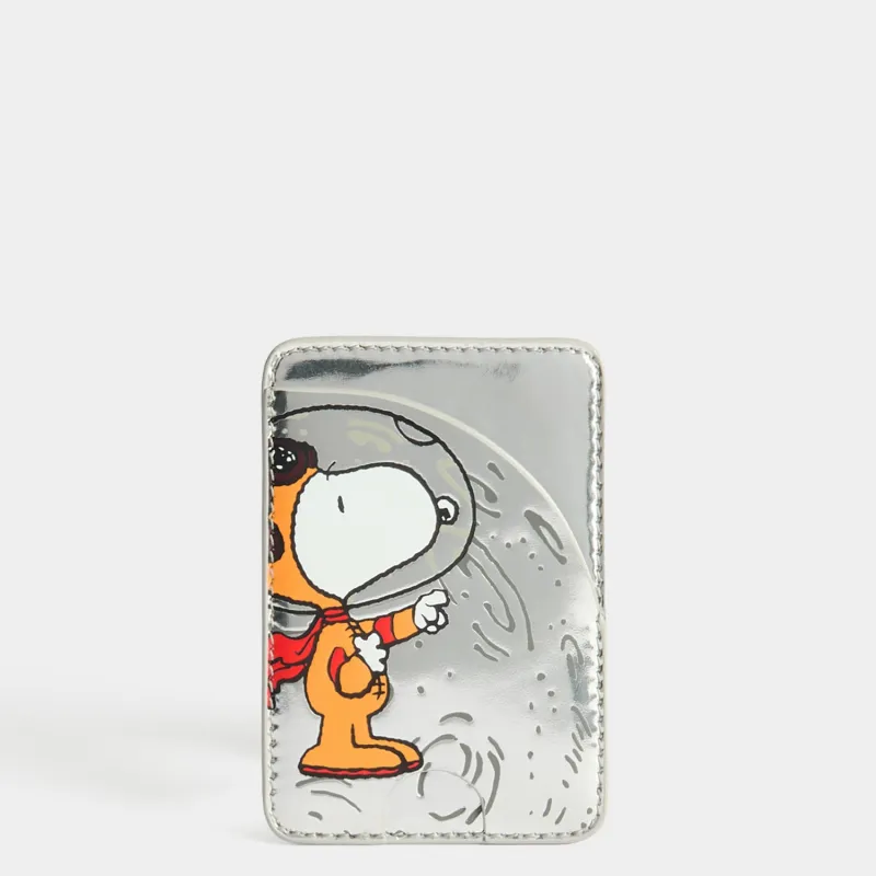 Peanuts Space Snoopy Magnetic Card Case made by Anya Hindmarch