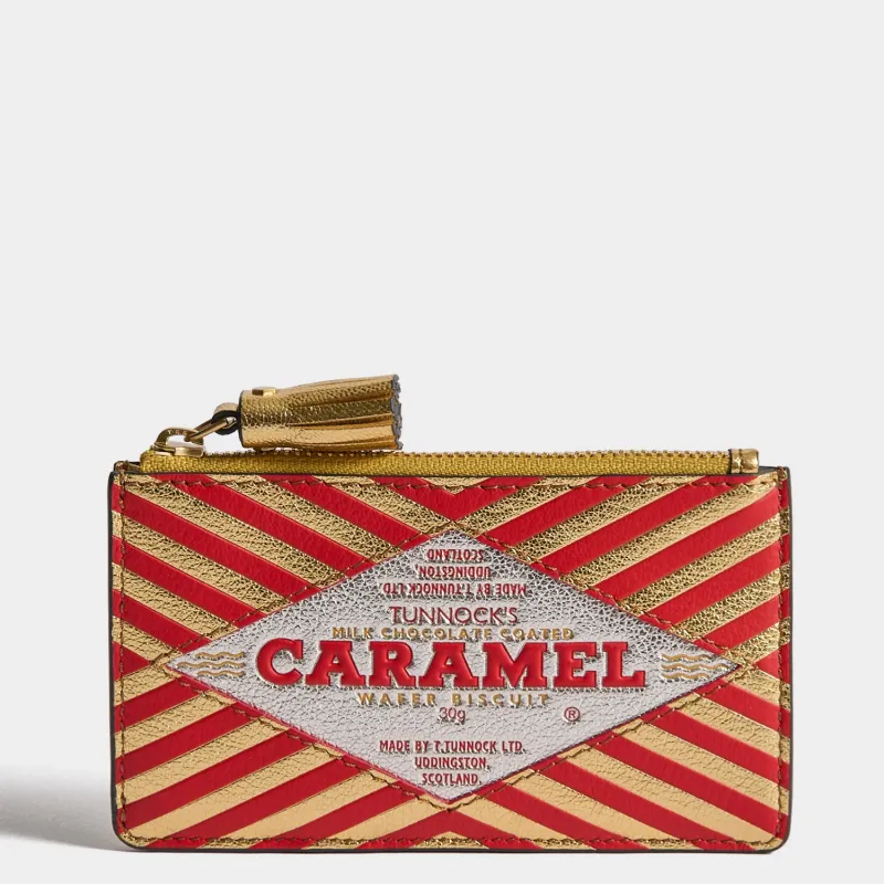 Anya Brands Tunnock's Caramel Zip Card Case made by Anya Hindmarch