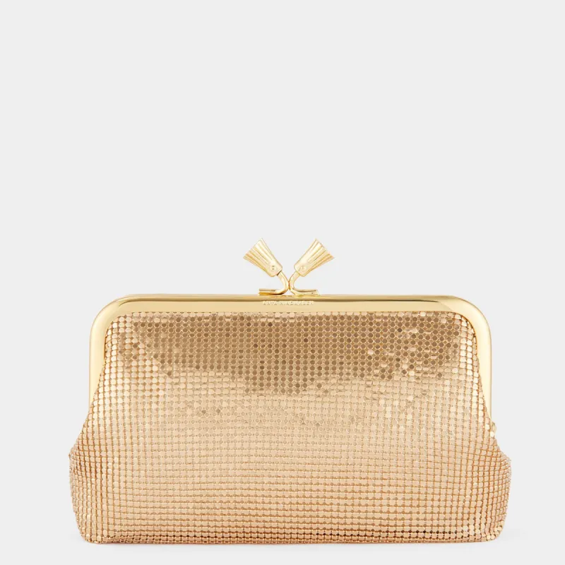 Maud Mesh Tassel Clutch sold by Anya Hindmarch