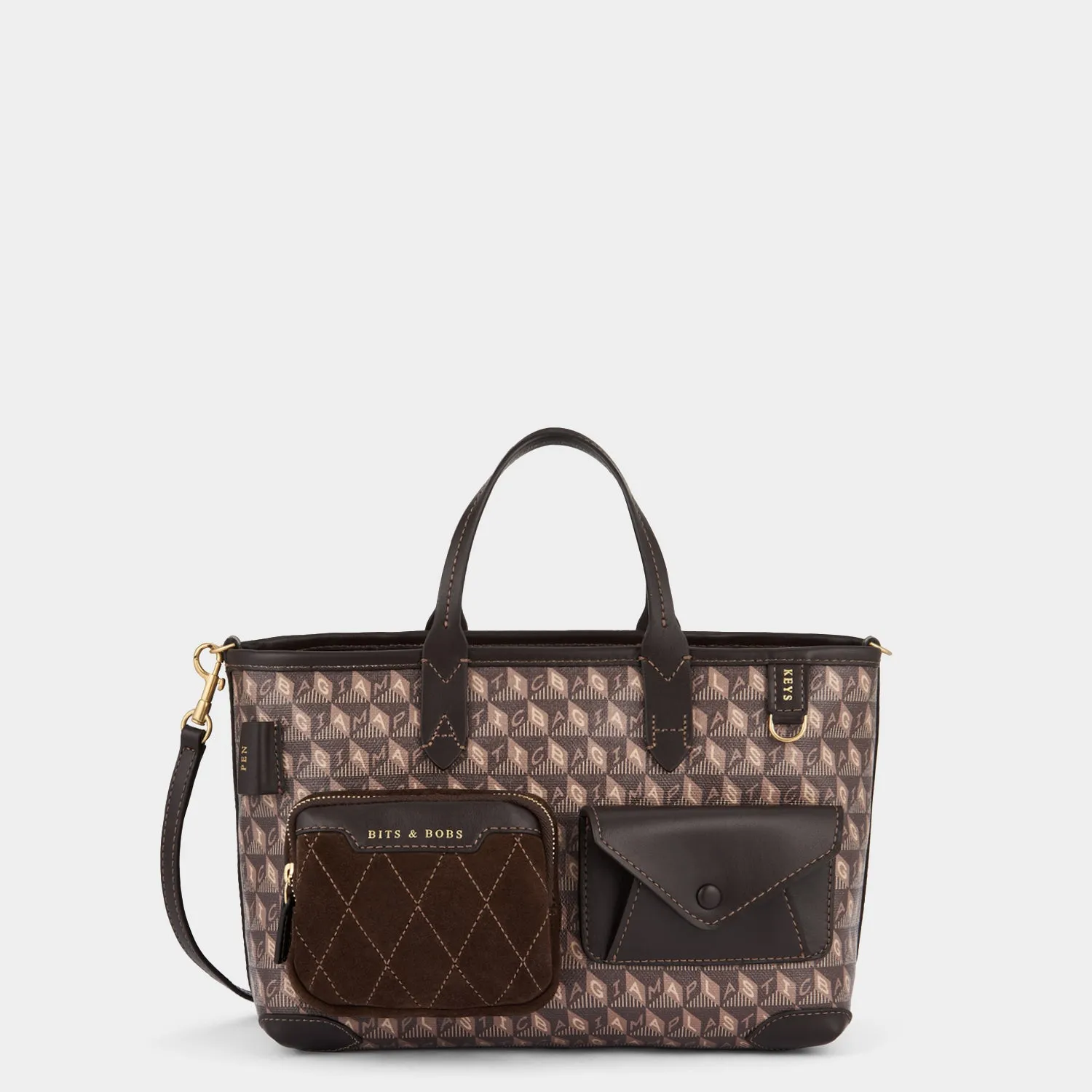 I Am A Plastic Bag XS Multi Pocket Cross-body Tote sold by Anya Hindmarch