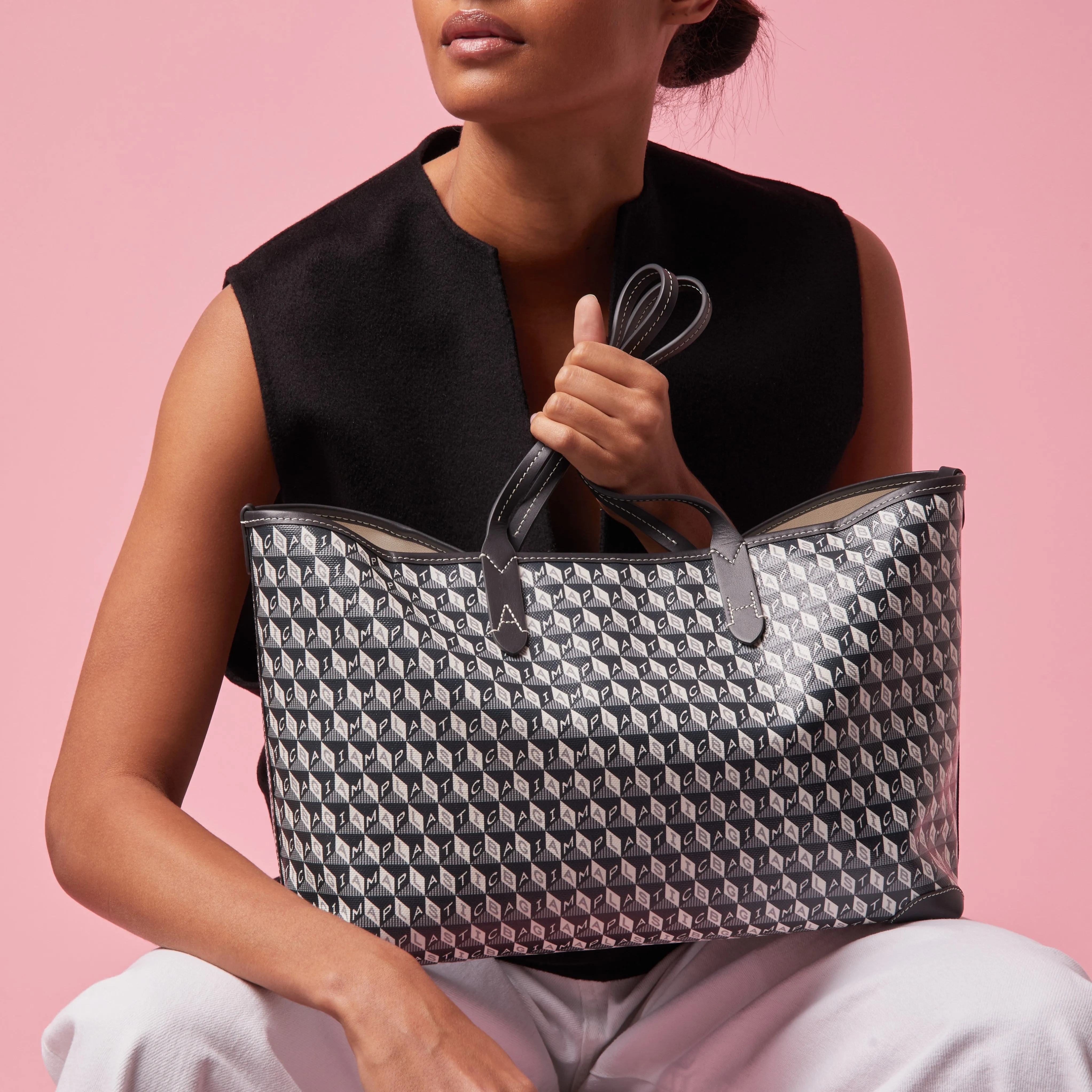 I Am A Plastic Bag Small Tote sold by Anya Hindmarch product image thumbnail 2