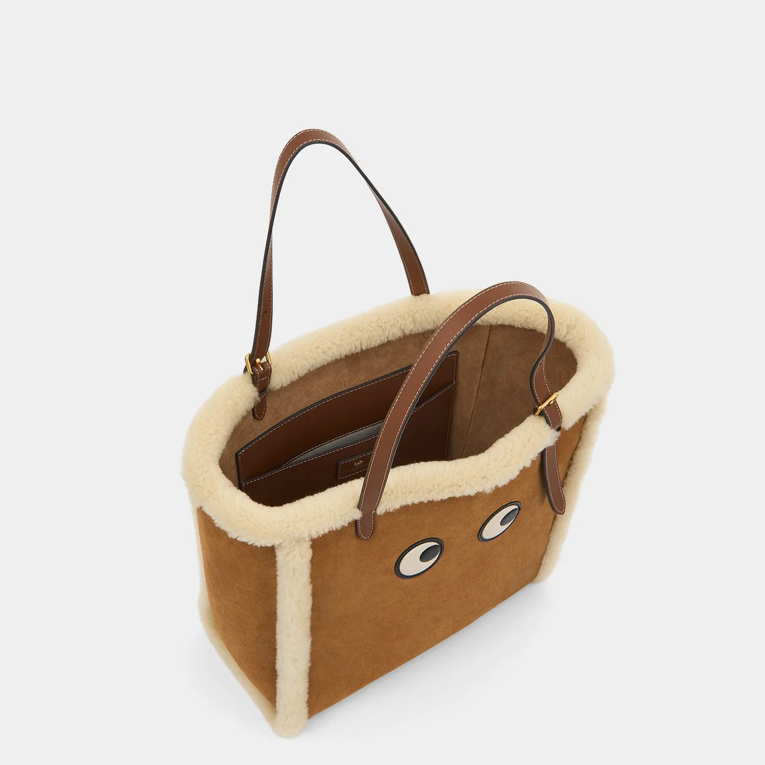 Small N/S Eyes Shearling Tote sold by Anya Hindmarch product image thumbnail 4