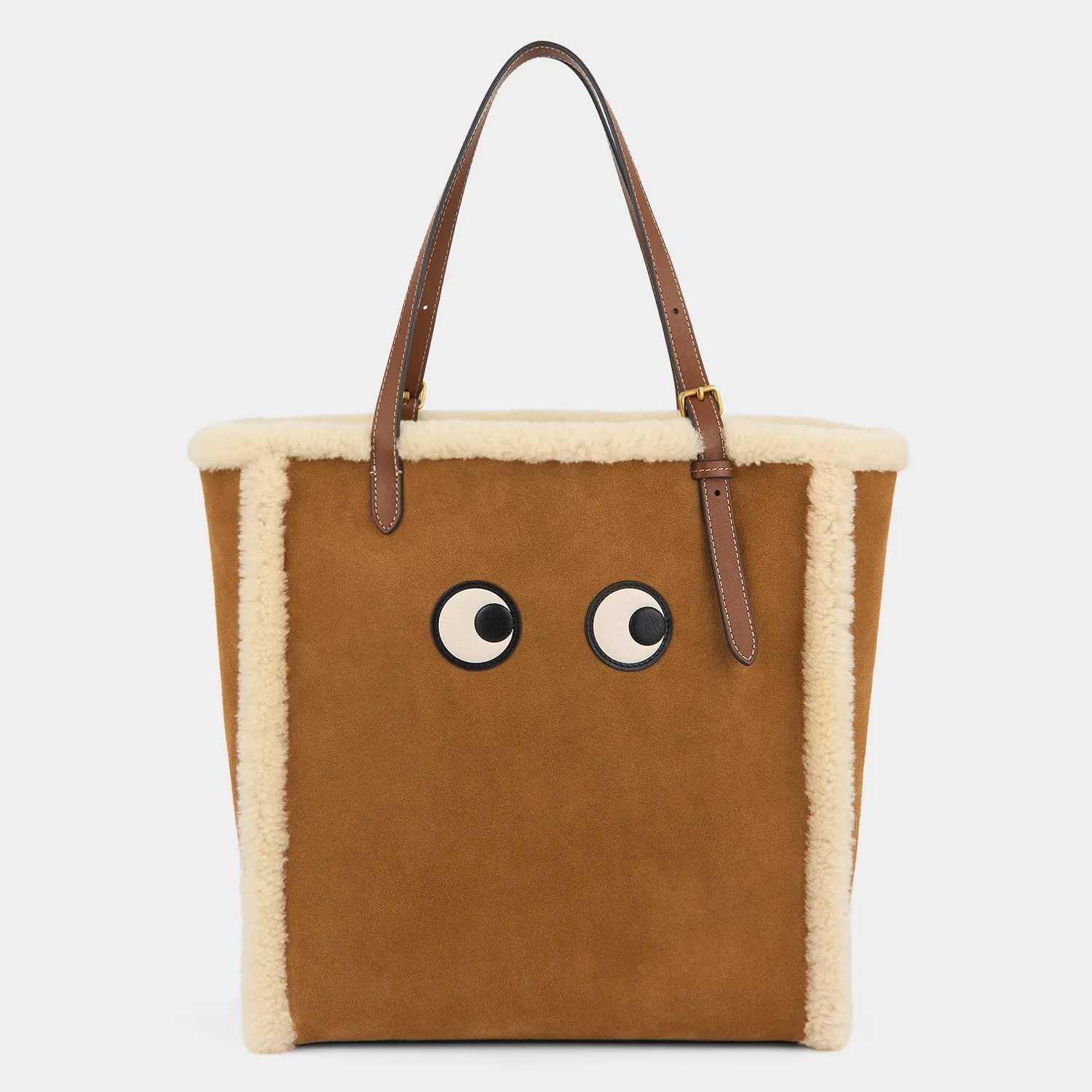 Small N/S Eyes Shearling Tote sold by Anya Hindmarch
