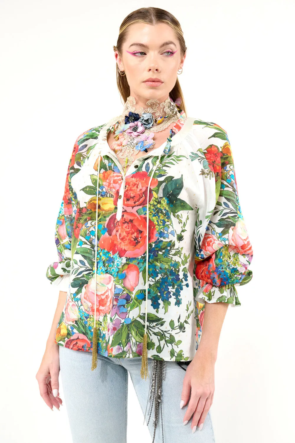 Zinnia Blouse sold by Aratta