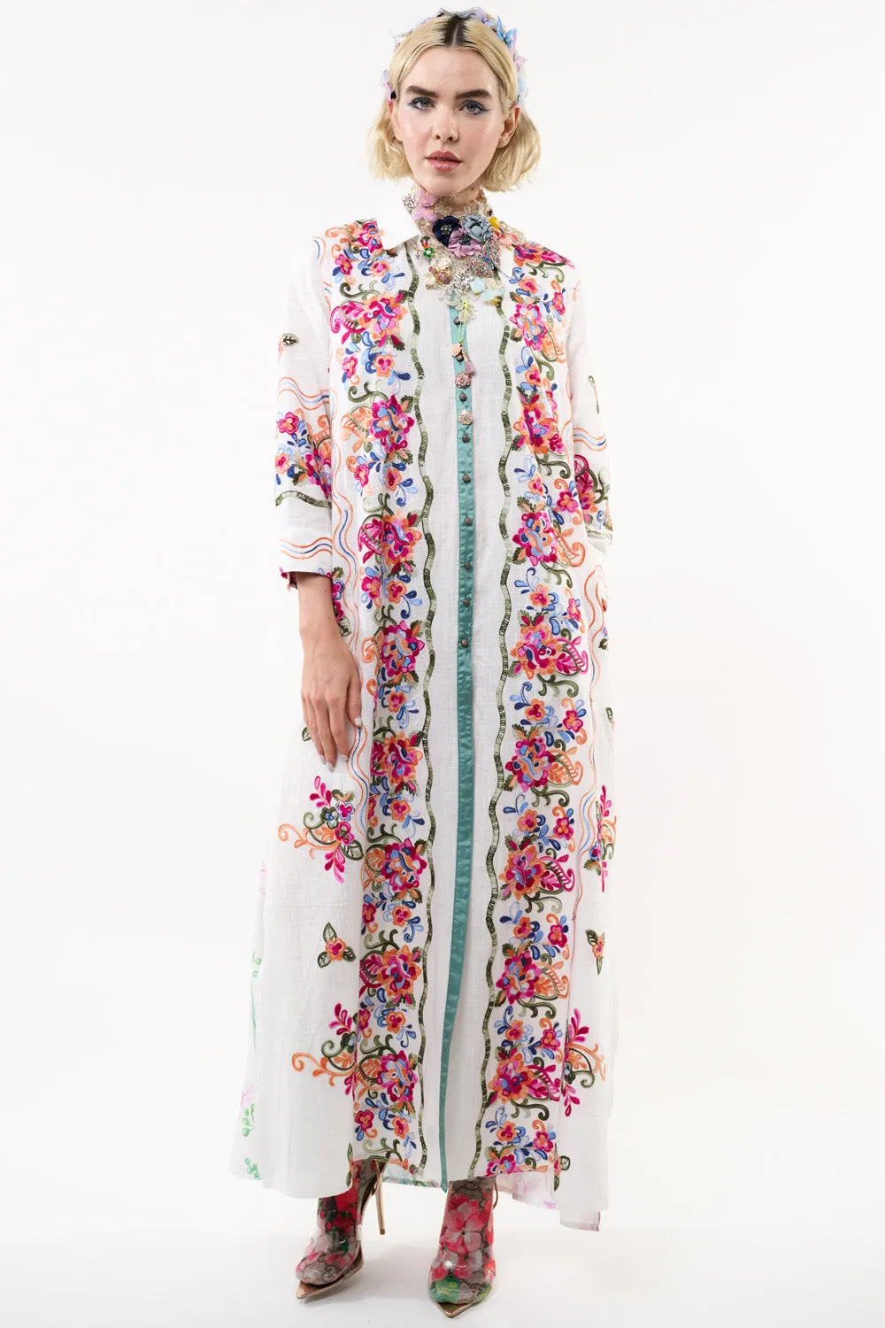 Beauty Mark Maxi Duster sold by Aratta