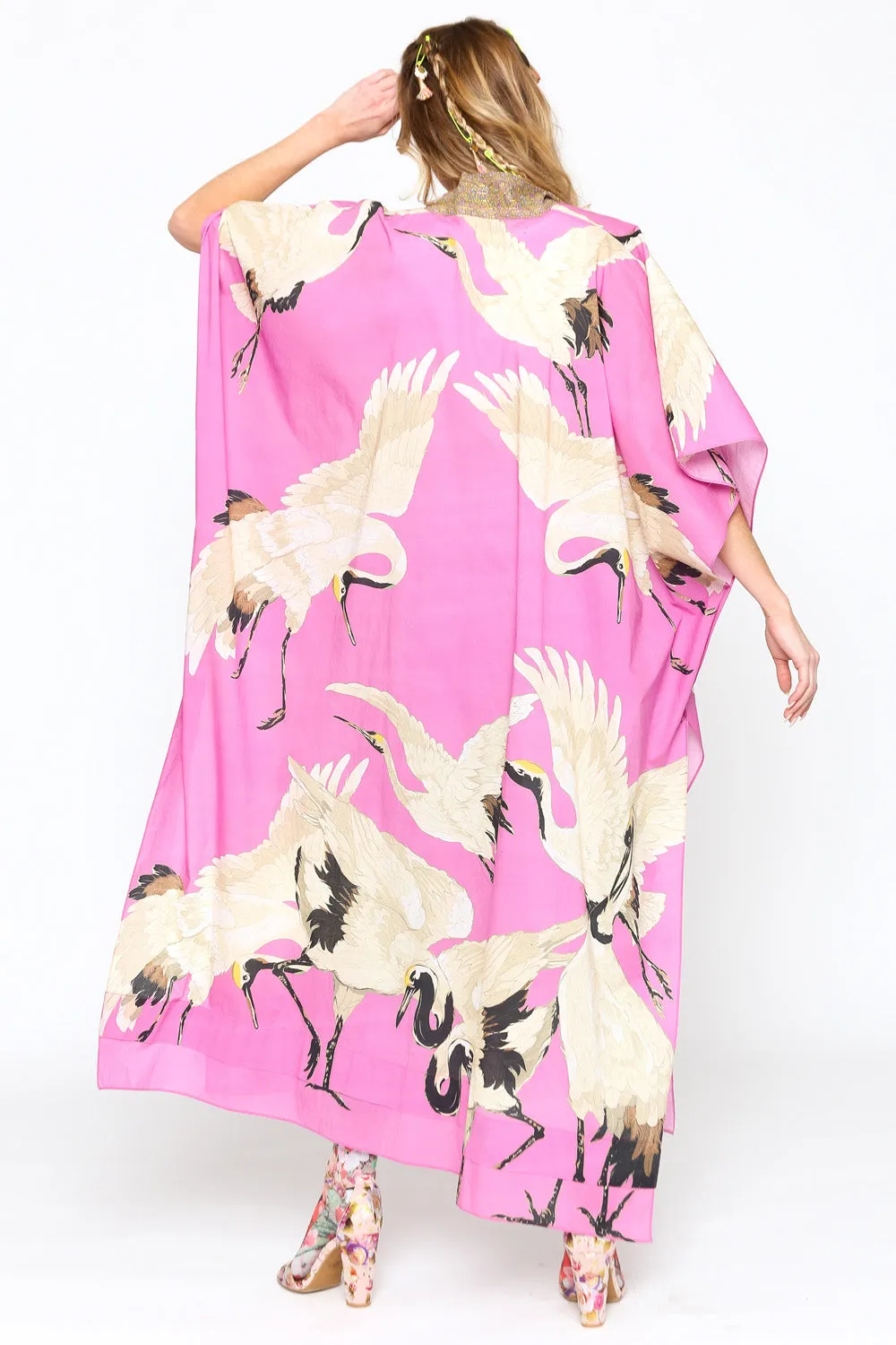 Cranes of Heaven Kimono sold by Aratta product image thumbnail 4