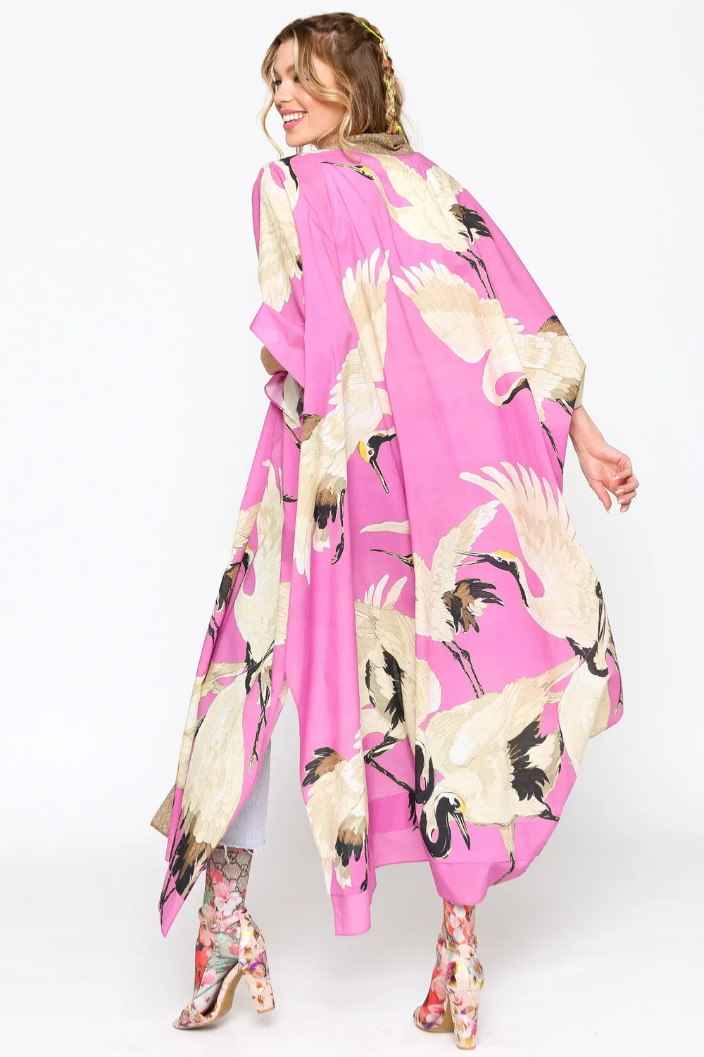 Cranes of Heaven Kimono sold by Aratta product image thumbnail 5