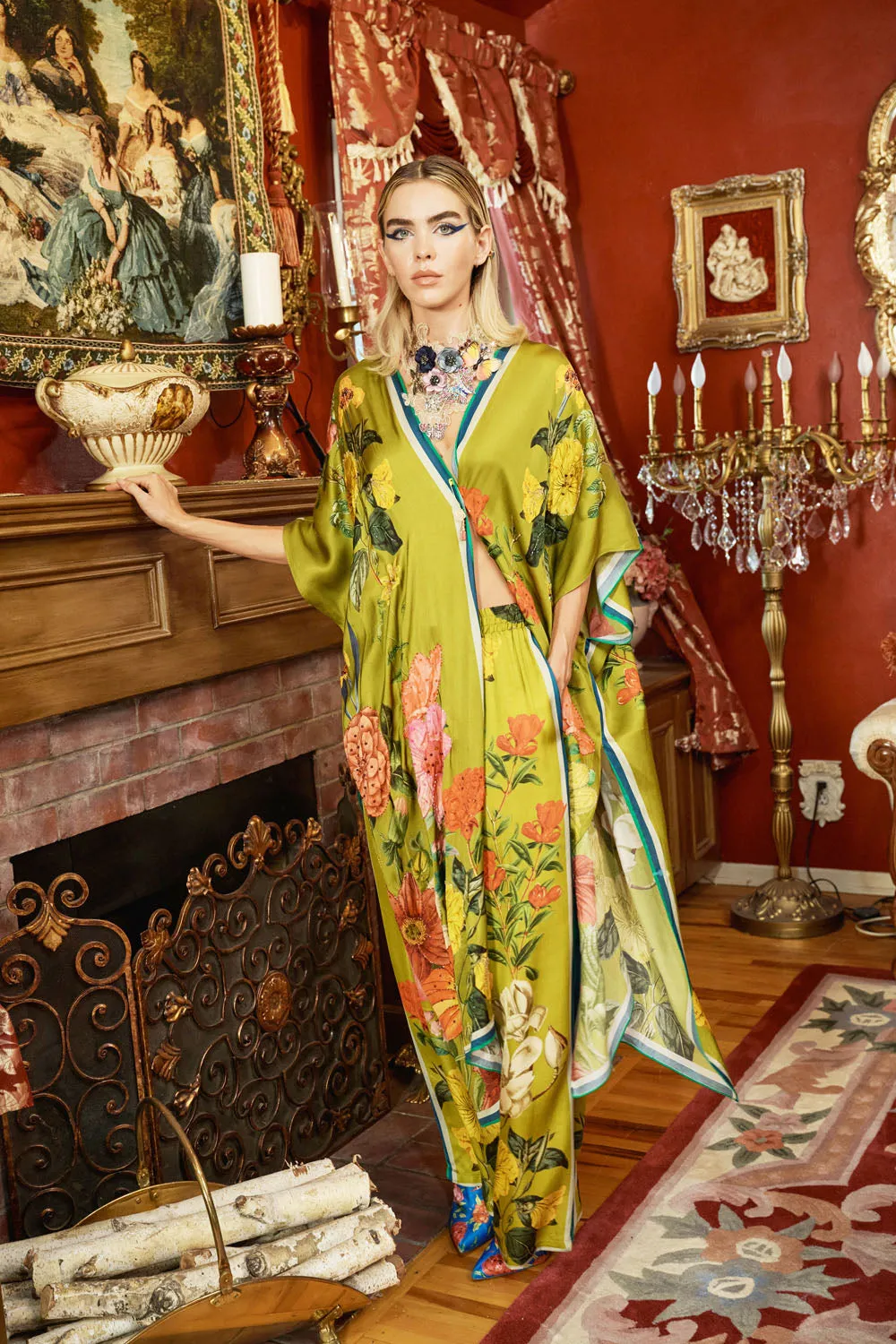 French Riviera Hand-Beaded Kimono sold by Aratta product image thumbnail 4