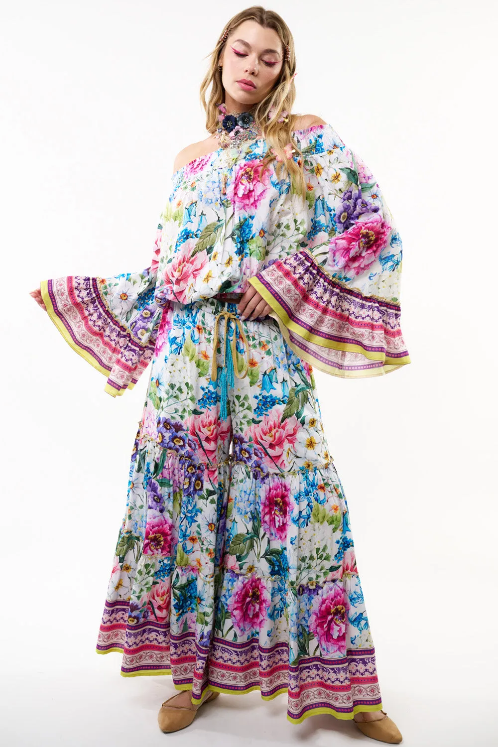 Ibiza Floral Pants sold by Aratta