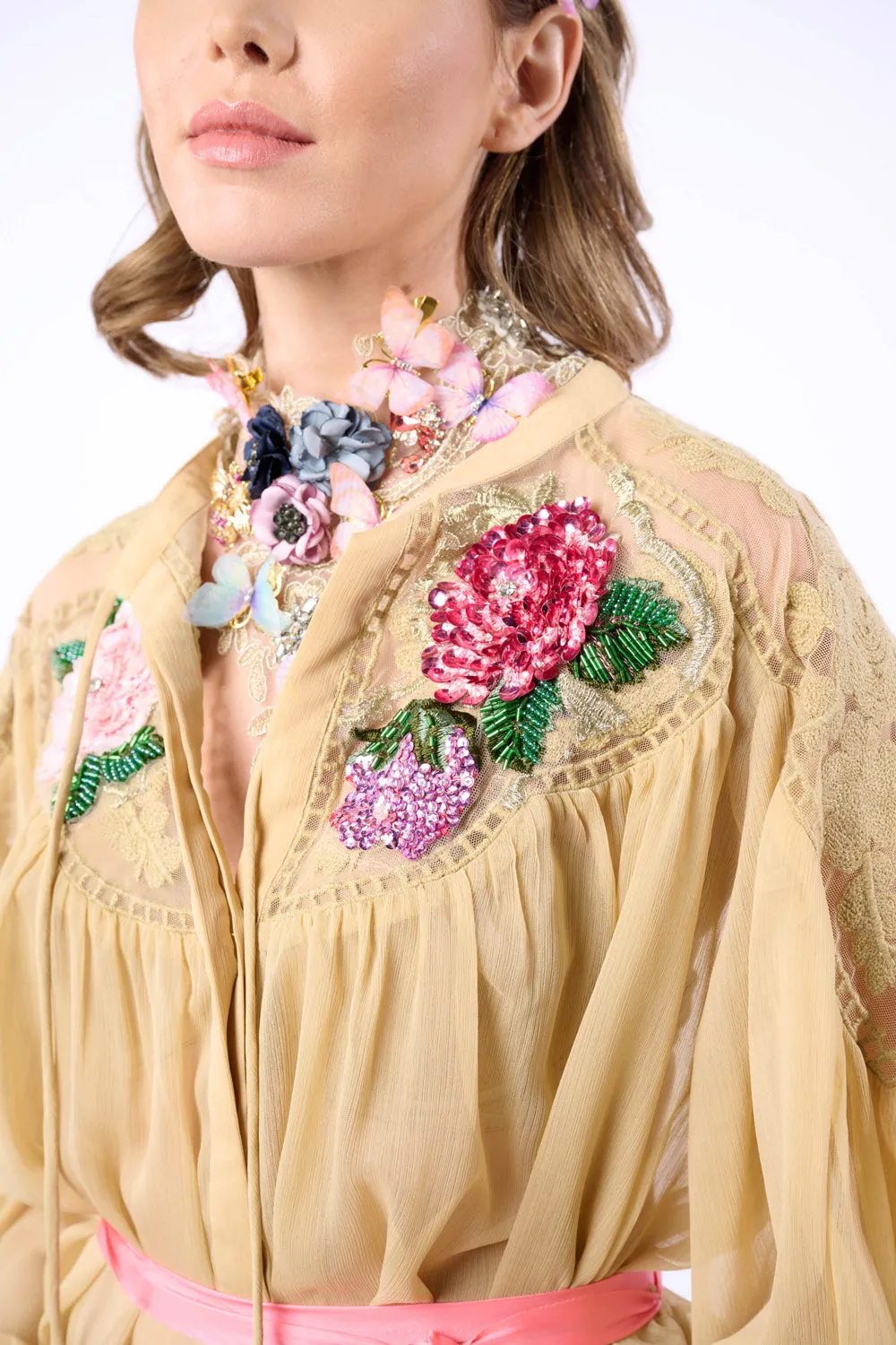 Amora Chiffon Hand - Embellished Blouse / Top sold by Aratta product image thumbnail 4