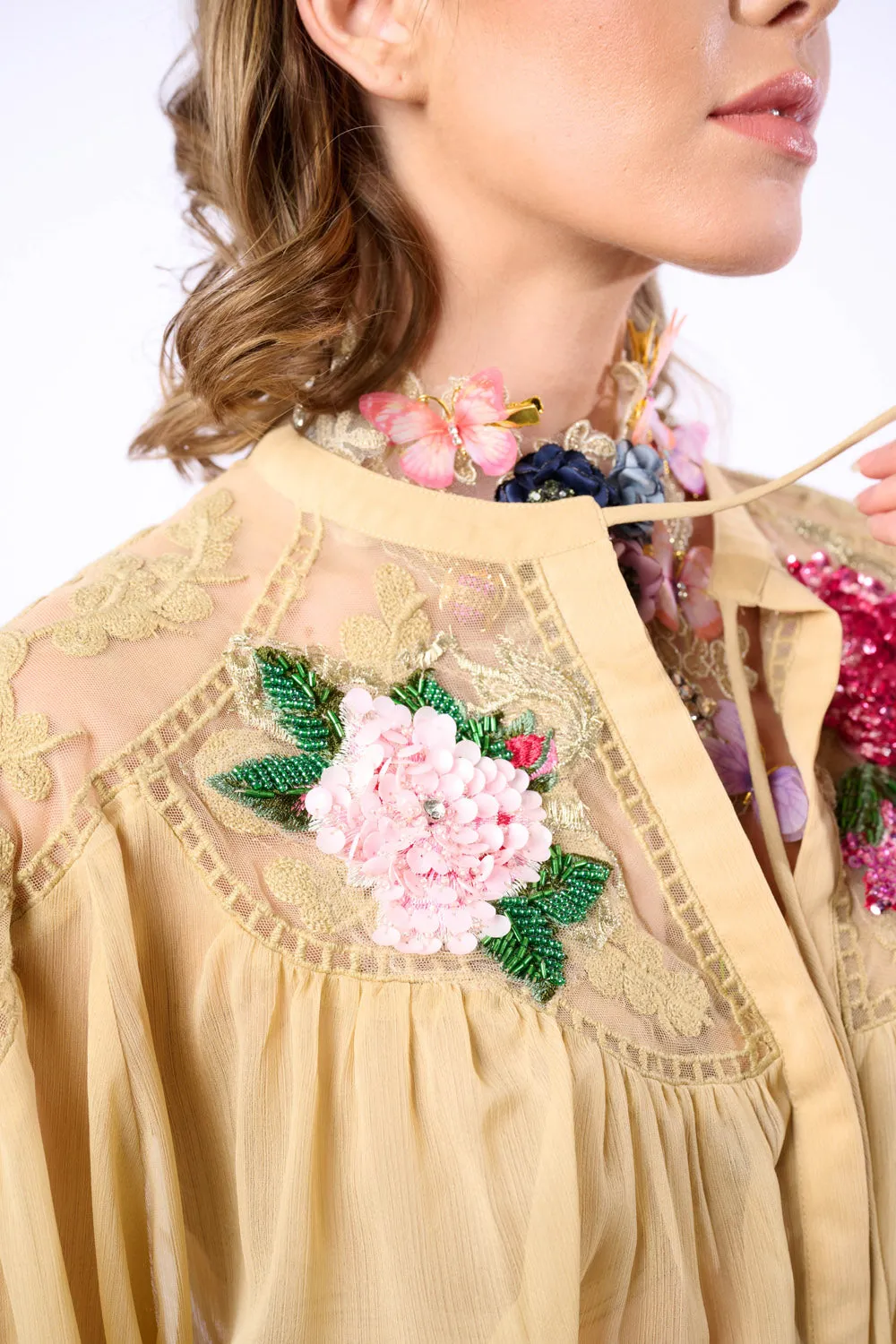 Amora Chiffon Hand - Embellished Blouse / Top sold by Aratta product image thumbnail 5