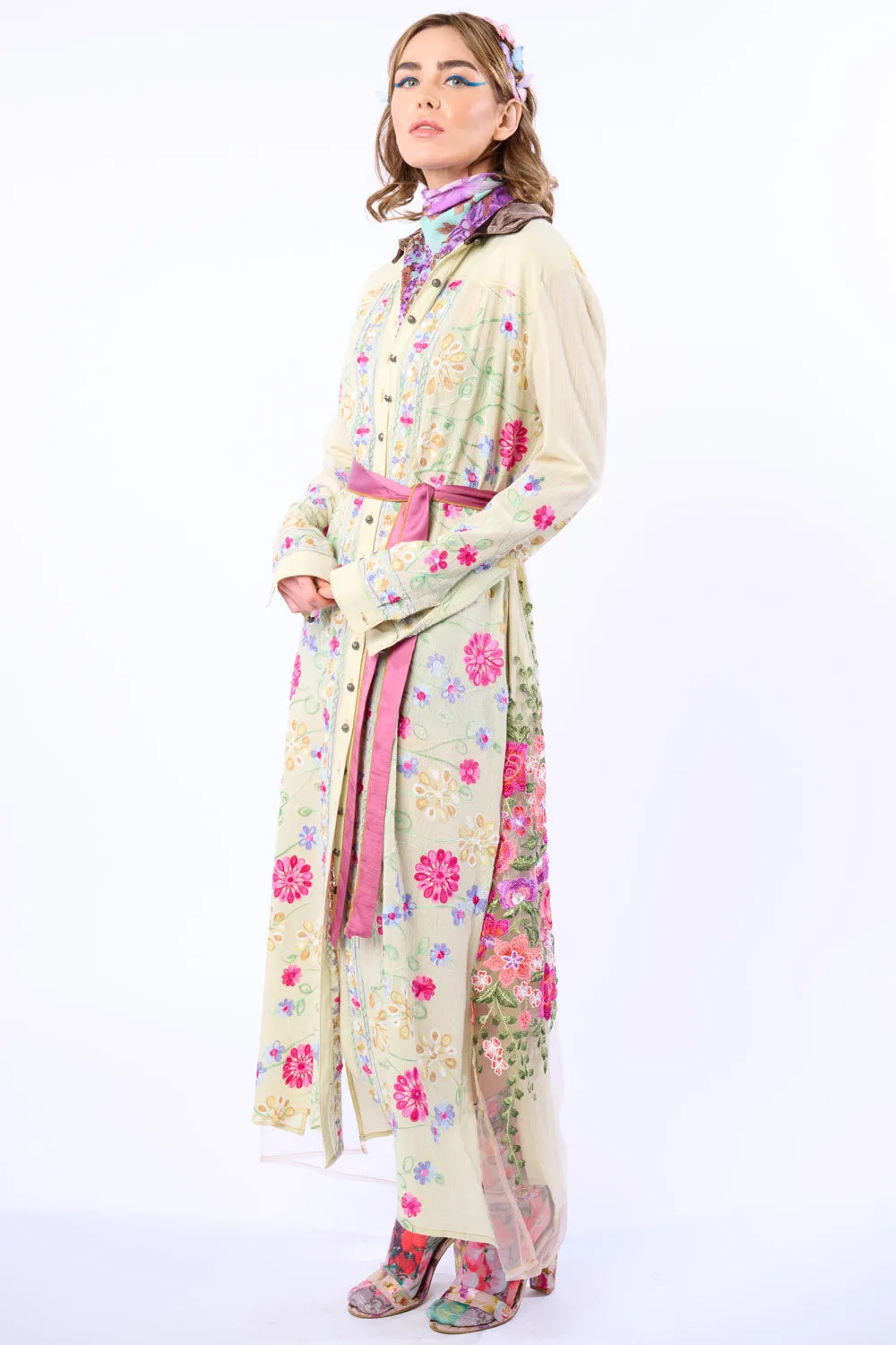 Cardellia Embroidered Maxi Duster sold by Aratta product image thumbnail 4