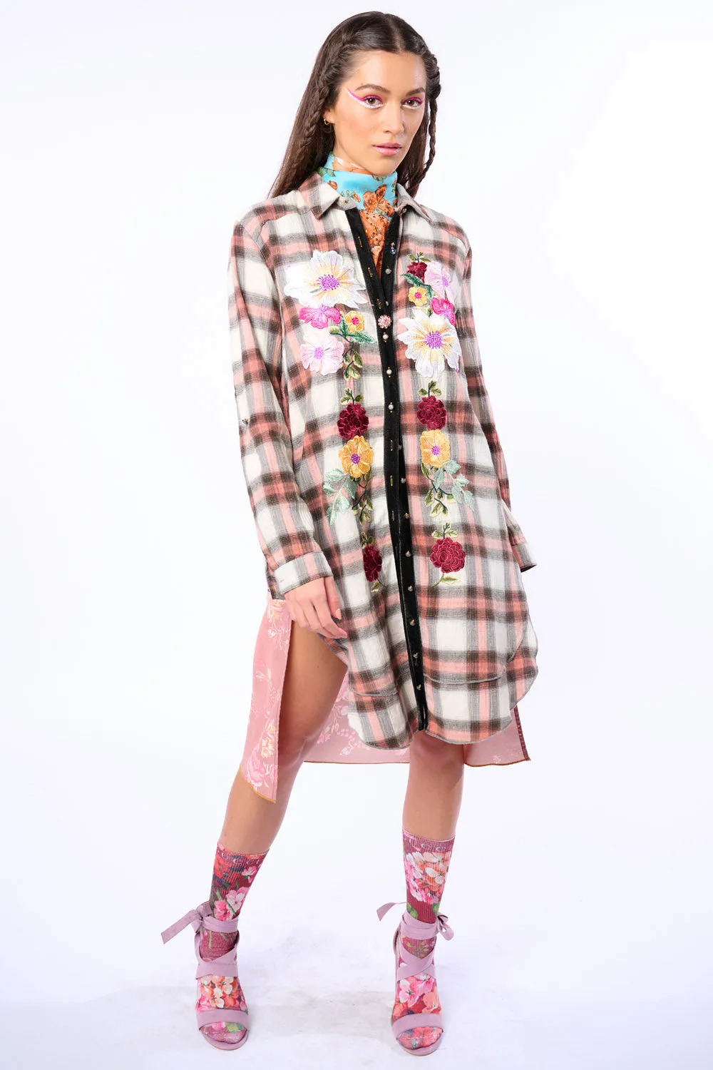 Annabel Embroidered Tunic/Shirt-Dress sold by Aratta product image thumbnail 5