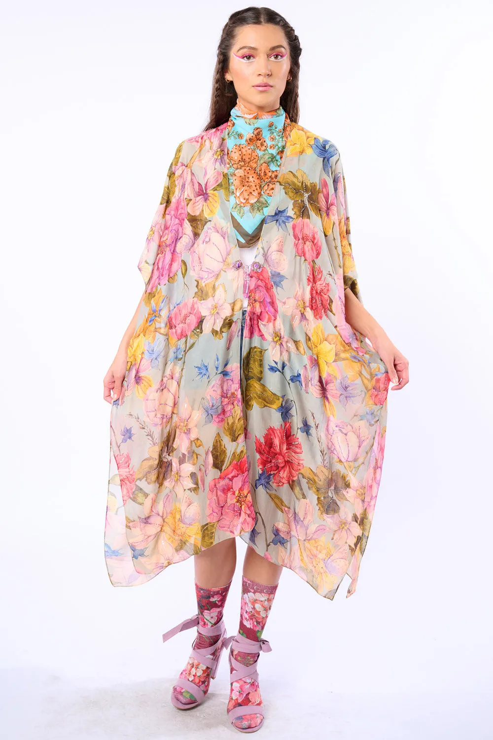 Bella Hand-Beaded Kimono / Topper / Duster sold by Aratta product image thumbnail 5