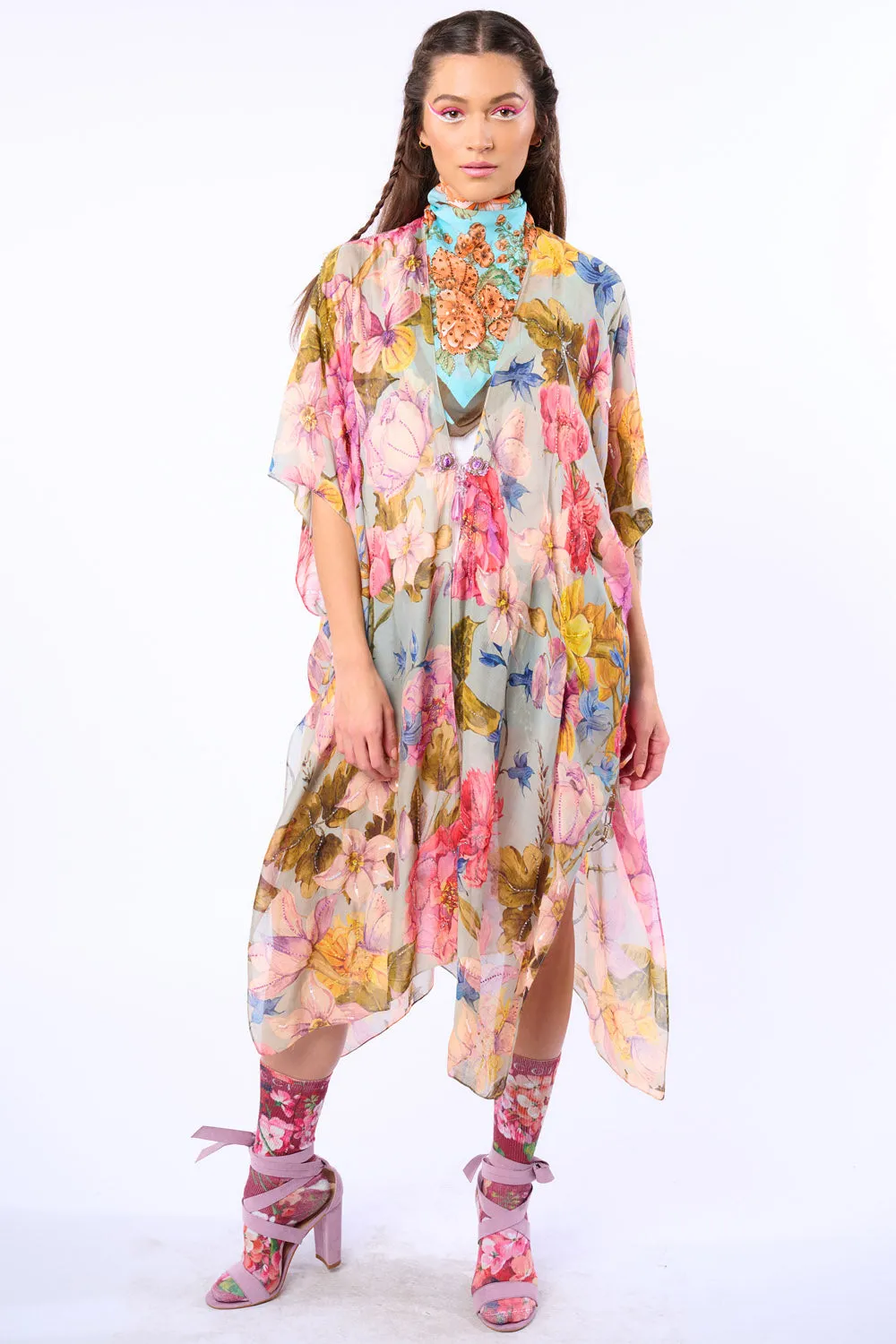 Bella Hand-Beaded Kimono / Topper / Duster sold by Aratta product image thumbnail 4