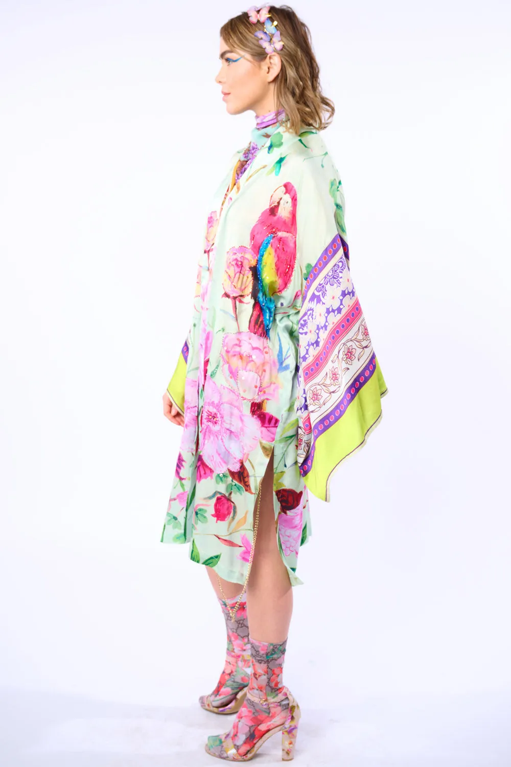 Tropical Mood Hand-Beaded Kimono/Topper sold by Aratta product image thumbnail 3